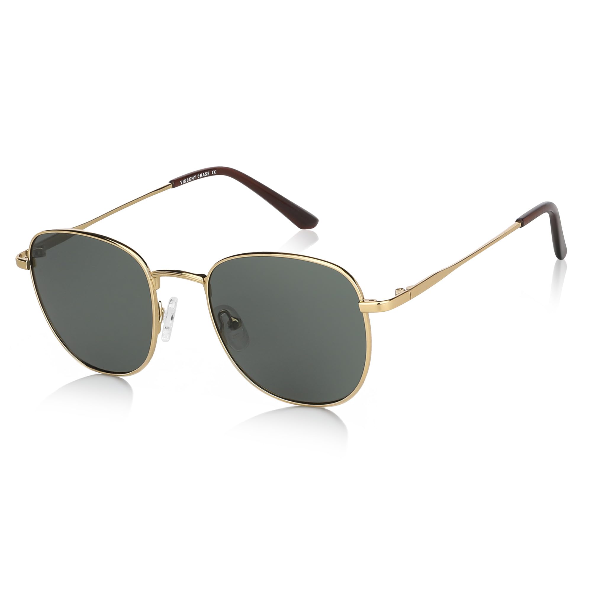 Vincent Chase Eyewear by Lenskart Round Sunglasses, Polarized & 100% UV Protection, Full Rim,Unisex (Golden Frame, Green Lens, VC S13119) Wide золотий
Vincent Chase Eyewear by Lenskart Round Sunglasses, Polarized & 100% UV Protection, Full Rim,Unisex (Golden Frame, Green Lens, VC S13119) Wide золотий