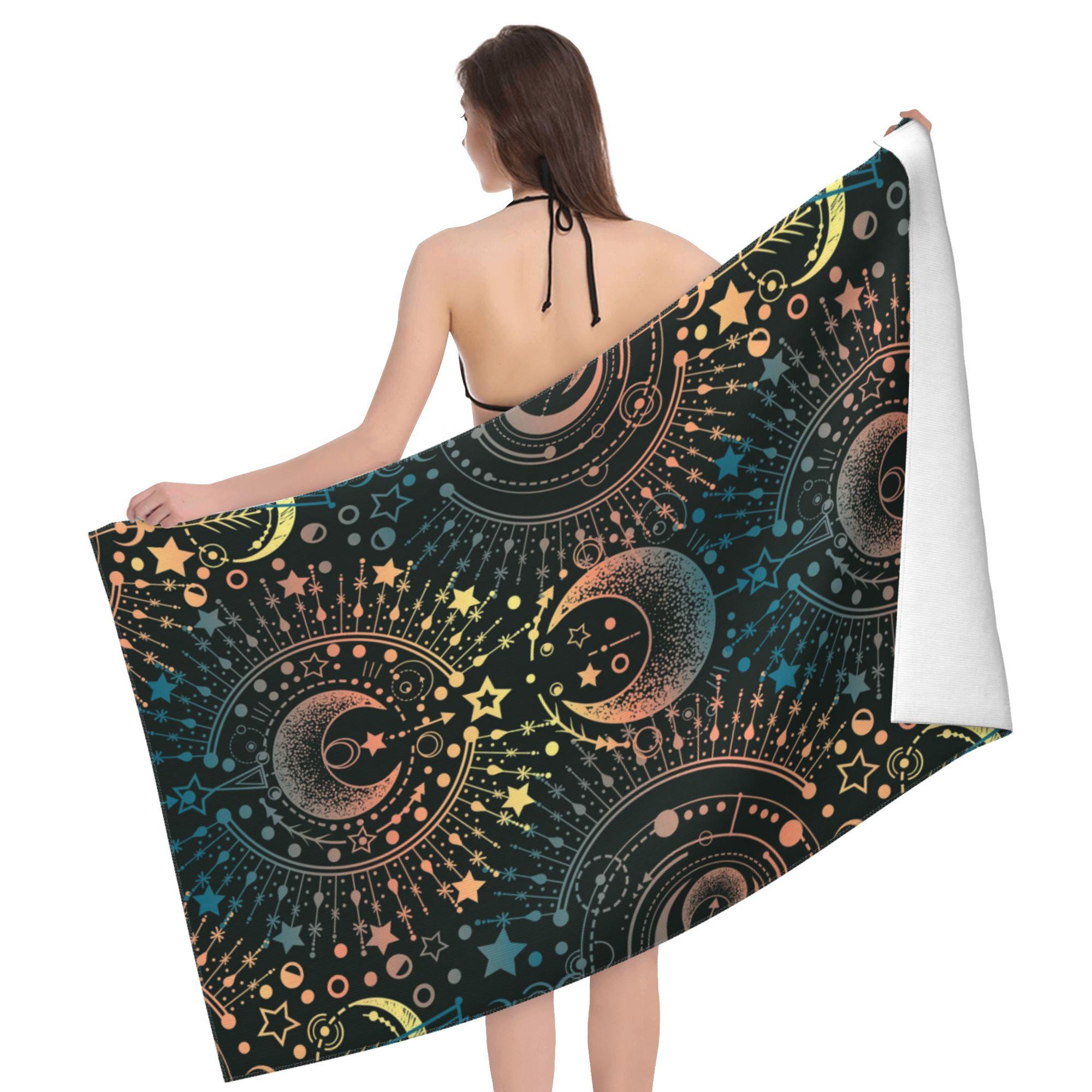 Magic Astrology Magical Moon Star Beach Towel Large Soft Absorbent Microfiber Quick Dry Oversized Bath Towel for Swimming Sports W40*H60(CM)
Magic Astrology Magical Moon Star Beach Towel Large Soft Absorbent Microfiber Quick Dry Oversized Bath Towel for Swimming Sports W40*H60(CM)