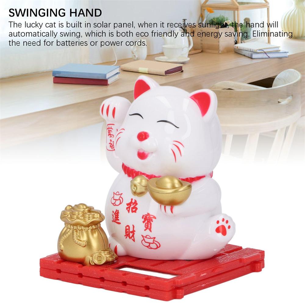 Solar Powered Lucky Cat Waving Hand Beckoning Fortune Cat Figurines for Car Dashboard/Home Decor 2032-White
Solar Powered Lucky Cat Waving Hand Beckoning Fortune Cat Figurines for Car Dashboard/Home Decor 2032-White