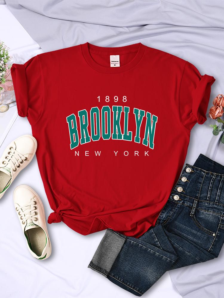 1898 Brooklyn New York Print Womens Short Sleeve Vintage Fashion Casual T-Shirts All-math Crewneck Breathable Female Clothing L
1898 Brooklyn New York Print Womens Short Sleeve Vintage Fashion Casual T-Shirts All-math Crewneck Breathable Female Clothing L