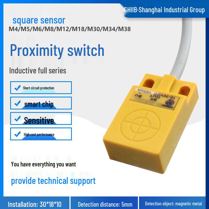 HUGONG GKB-M0524NANBPAPBD1D2 Square Inductive Proximity Sensor, 5MM Metal Detection GKB—M0524NA
HUGONG GKB-M0524NANBPAPBD1D2 Square Inductive Proximity Sensor, 5MM Metal Detection GKB—M0524NA