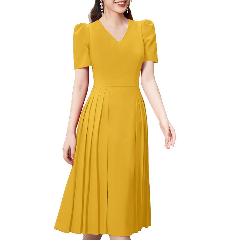 ZANZEA Женское повседневное летнее платье с V-образным вырезом, однотонное, с коротким рукавом 4XL жёлтый
ZANZEA Женское повседневное летнее платье с V-образным вырезом, однотонное, с коротким рукавом 4XL жёлтый