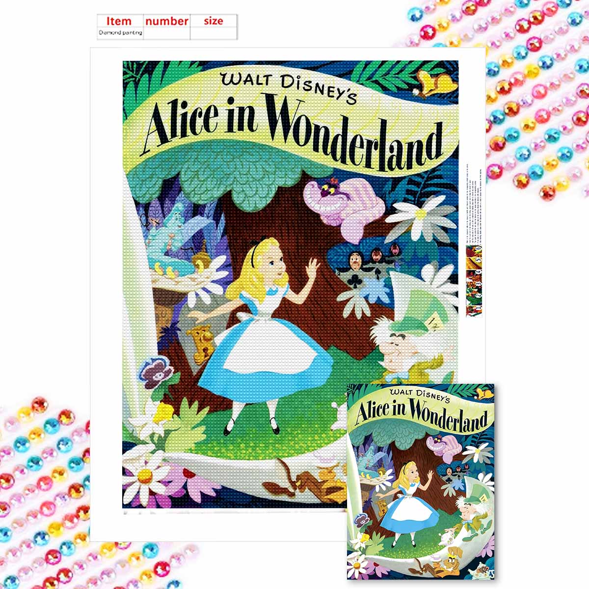 Полная круглая алмазная живопись Алиса в Стране чудес Искусство Стразы Картина Мозаика Сделай сам 5D Вышивка крестом Домашнее украшение Round 20x30cm
Полная круглая алмазная живопись Алиса в Стране чудес Искусство Стразы Картина Мозаика Сделай сам 5D Вышивка крестом Домашнее украшение Round 20x30cm