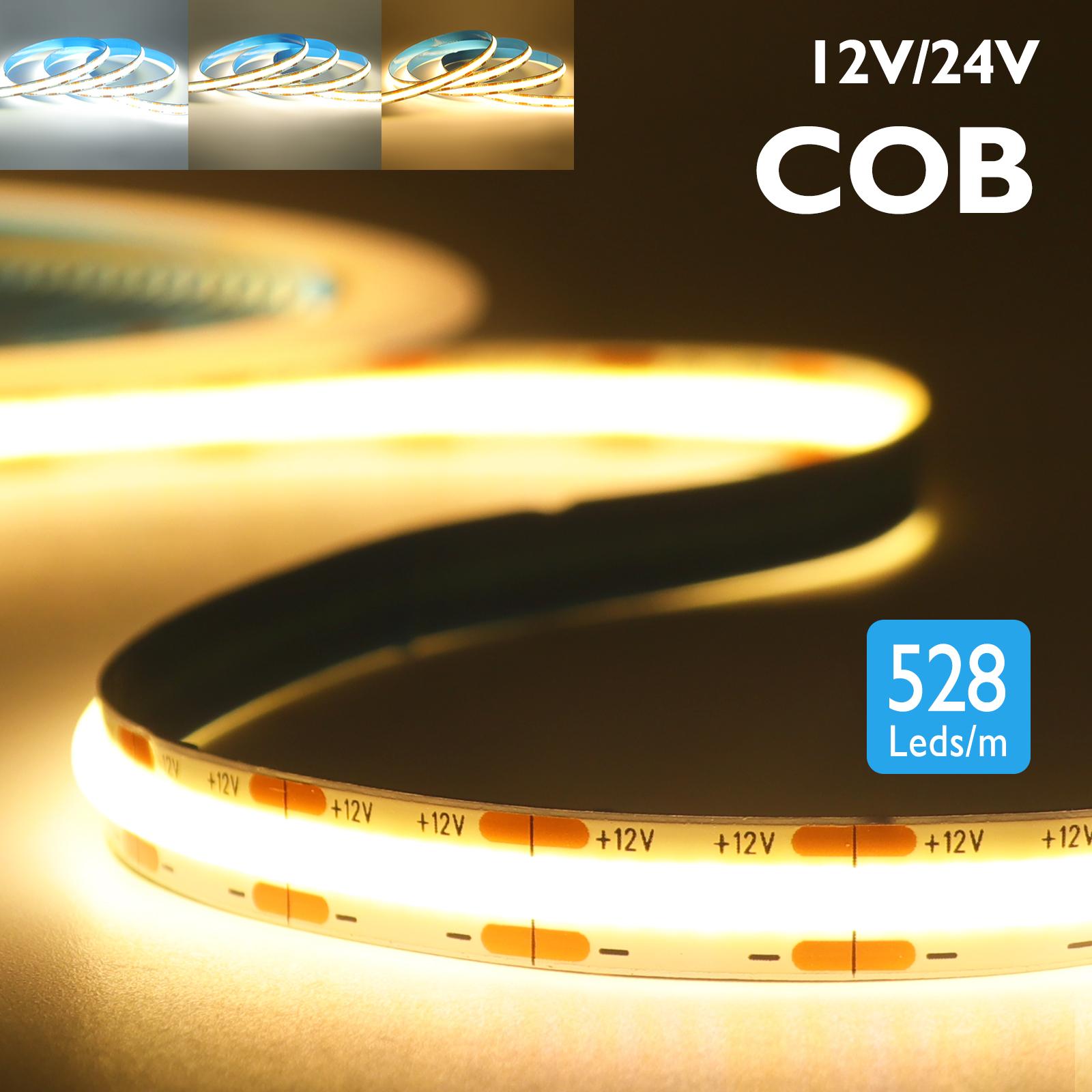 DC 12V 24V 528Leds/M COB Strip 3000K 4000K 6000K White Home Decor High Brighter Flexible Ribbon Rope LED Light 0.5-10m DC 24V 0.5m
DC 12V 24V 528Leds/M COB Strip 3000K 4000K 6000K White Home Decor High Brighter Flexible Ribbon Rope LED Light 0.5-10m DC 24V 0.5m