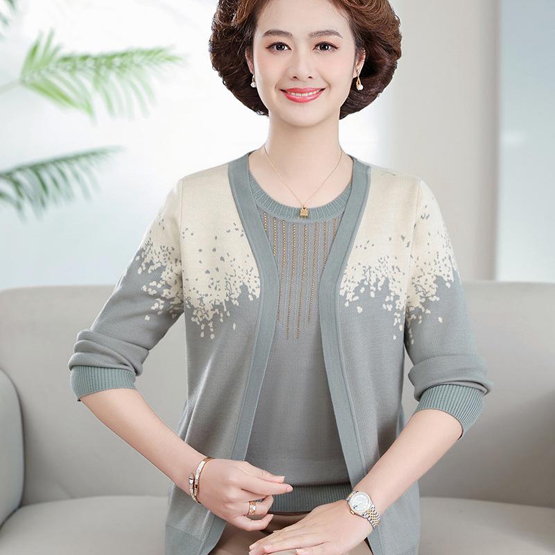 Women s Spring & Autumn Knit Cardigan and T-Shirt Two-Piece Set 2XL (110-120 lbs) серый/синий
Women s Spring & Autumn Knit Cardigan and T-Shirt Two-Piece Set 2XL (110-120 lbs) серый/синий