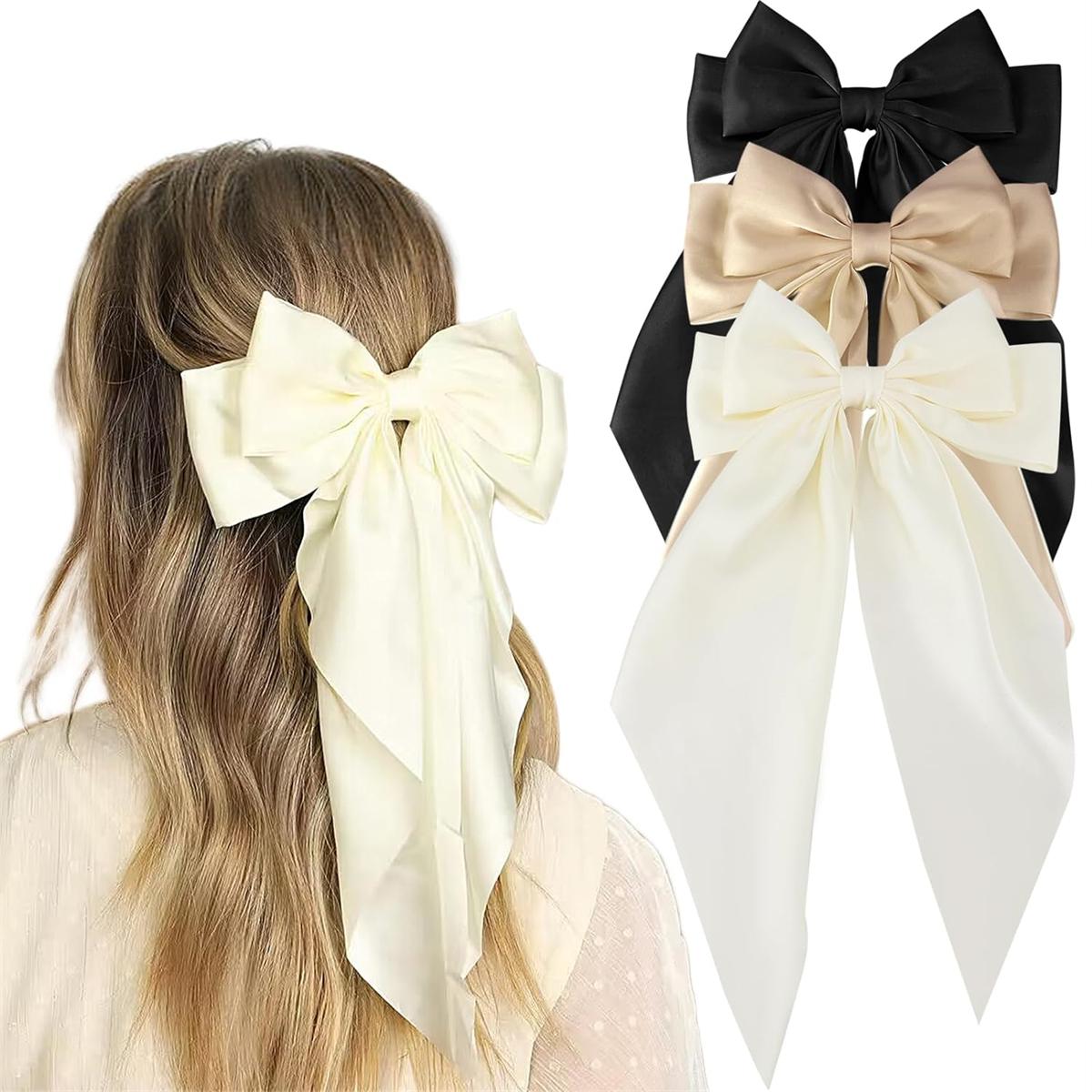 3 women solid color long big bow long float satin spring clip back head hair clip Internet red with the same temperament top cli Size fits all
3 women solid color long big bow long float satin spring clip back head hair clip Internet red with the same temperament top cli Size fits all