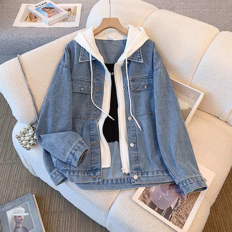 Women s Retro Fake Two-Piece Hooded Denim Jacket - Loose Fit, Versatile Spring Top XL (145-160 lbs recommended) білий
Women s Retro Fake Two-Piece Hooded Denim Jacket - Loose Fit, Versatile Spring Top XL (145-160 lbs recommended) білий