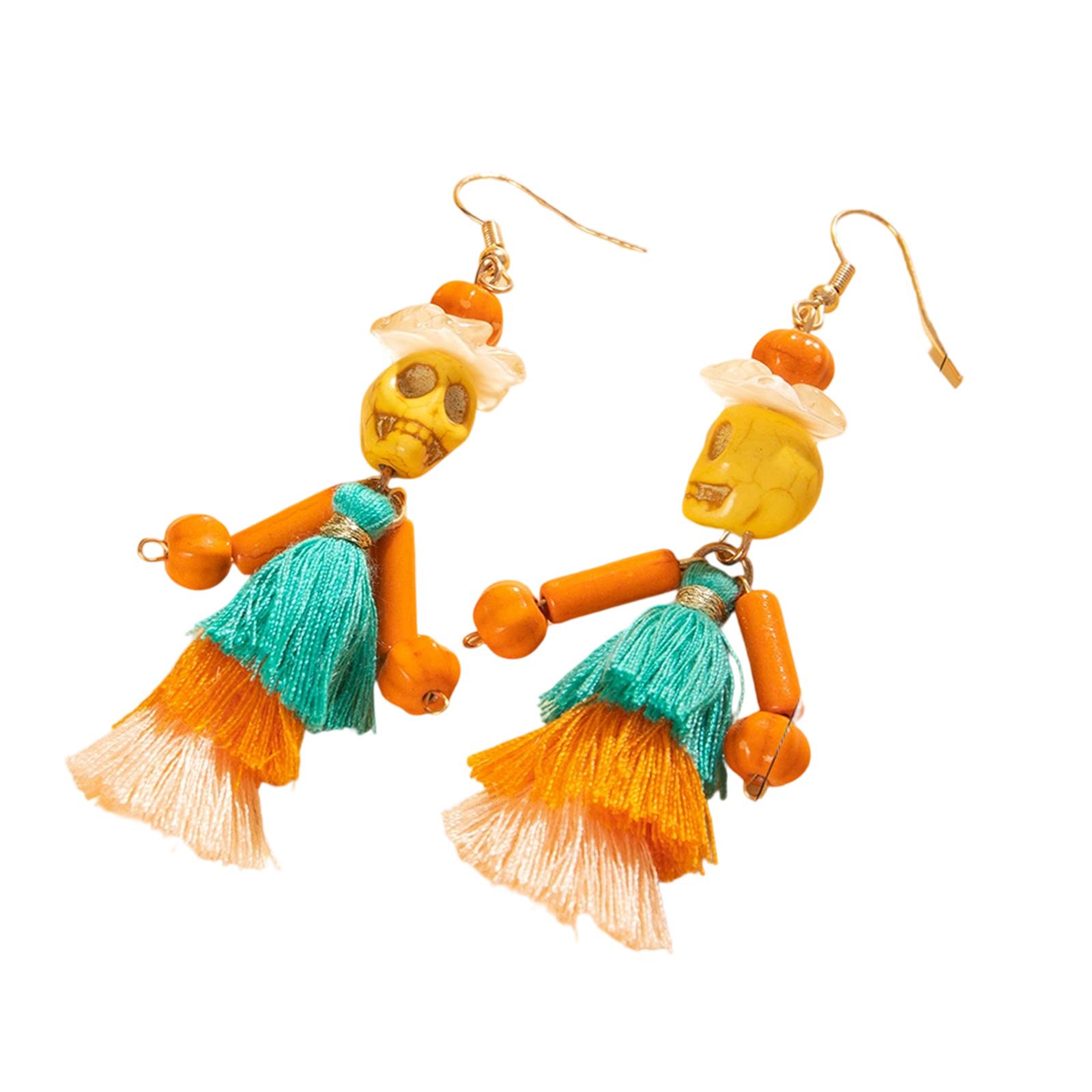 Skeleton Tassels Earrings for Women Bohemian Gothic Jewelry Music Festival Party Dangle Accessories
Skeleton Tassels Earrings for Women Bohemian Gothic Jewelry Music Festival Party Dangle Accessories