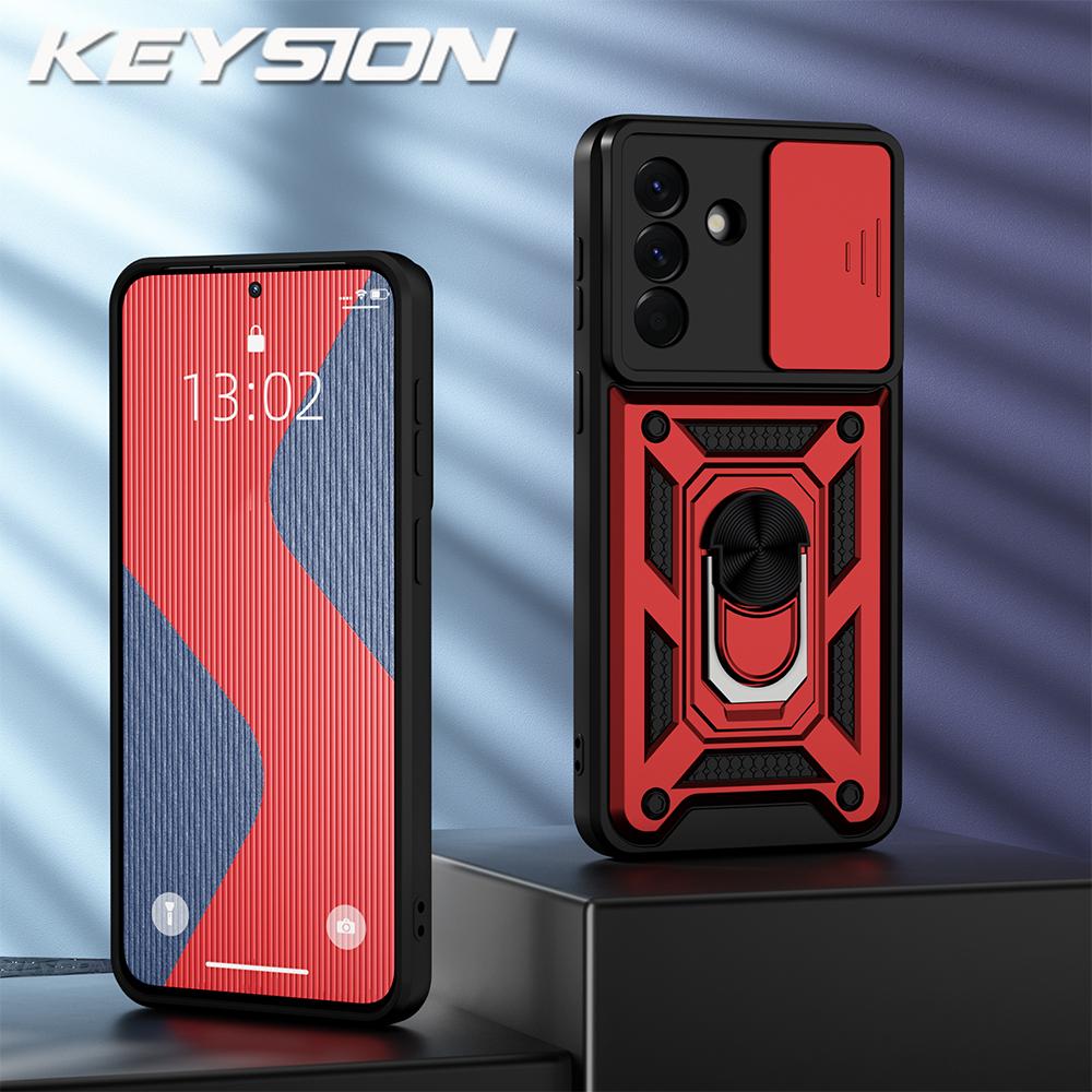 KEYSION Shockproof Armor Case for Samsung A57 5G A37 5G Slide Camera Lens Protection Ring Stand Phone Cover for Galaxy A17 4G 5G for Samsung A17 5G червоний
KEYSION Shockproof Armor Case for Samsung A57 5G A37 5G Slide Camera Lens Protection Ring Stand Phone Cover for Galaxy A17 4G 5G for Samsung A17 5G червоний