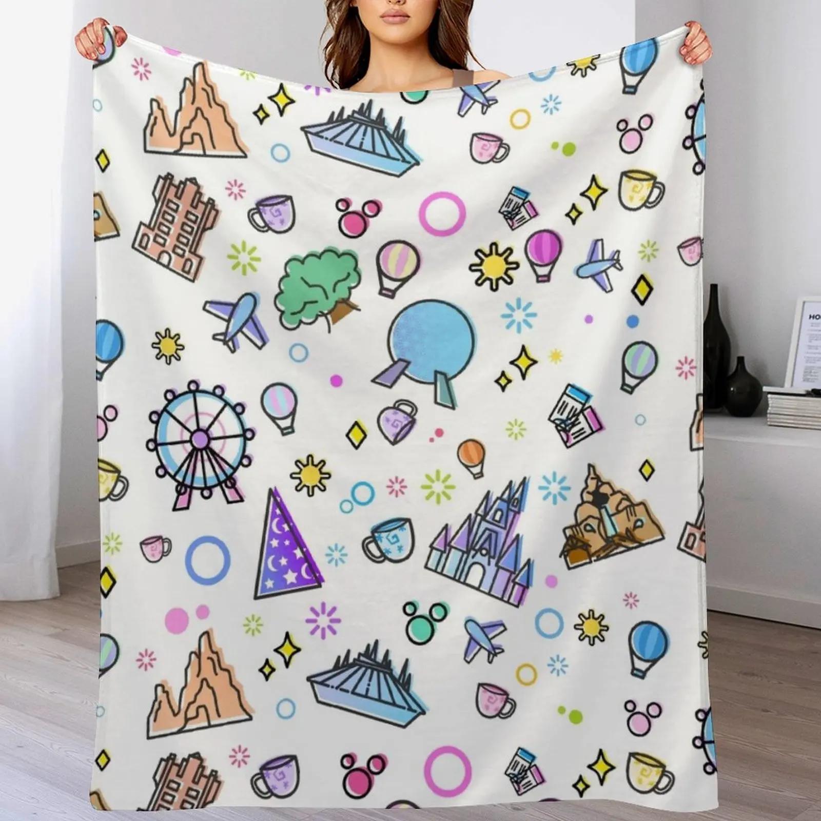 Meet me at my Happy Place Pattern Happiest Place on Earth Florida Orlando Icons Ferris Wheel Theme Park Throw Blanket 102x76cm(40x30in)
Meet me at my Happy Place Pattern Happiest Place on Earth Florida Orlando Icons Ferris Wheel Theme Park Throw Blanket 102x76cm(40x30in)