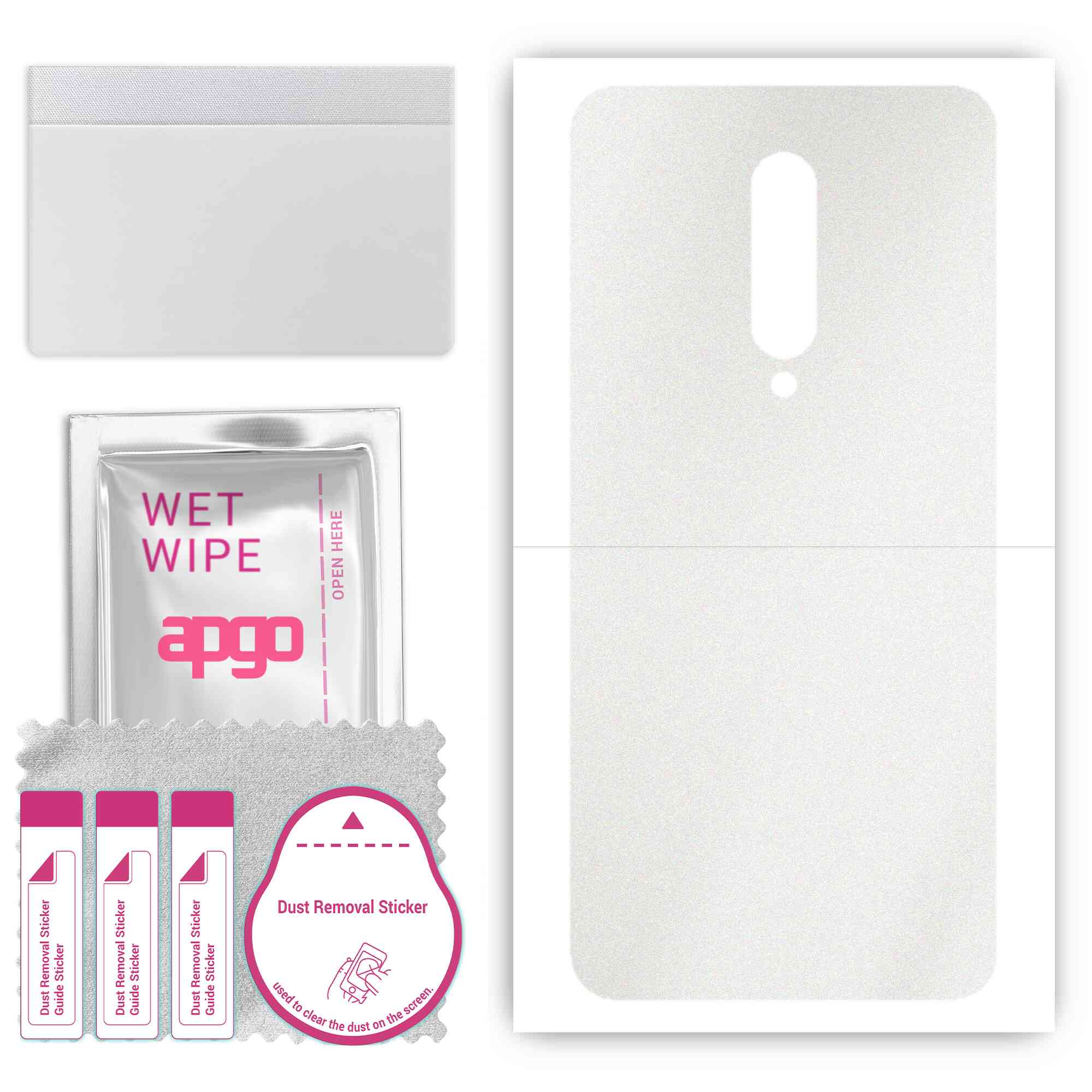 apgo Protective Skin Sticker for the back compatible with OnePlus 7 Pro, Wrap Film, Foil, Vinyl - Pattern Matte Transparent
apgo Protective Skin Sticker for the back compatible with OnePlus 7 Pro, Wrap Film, Foil, Vinyl - Pattern Matte Transparent