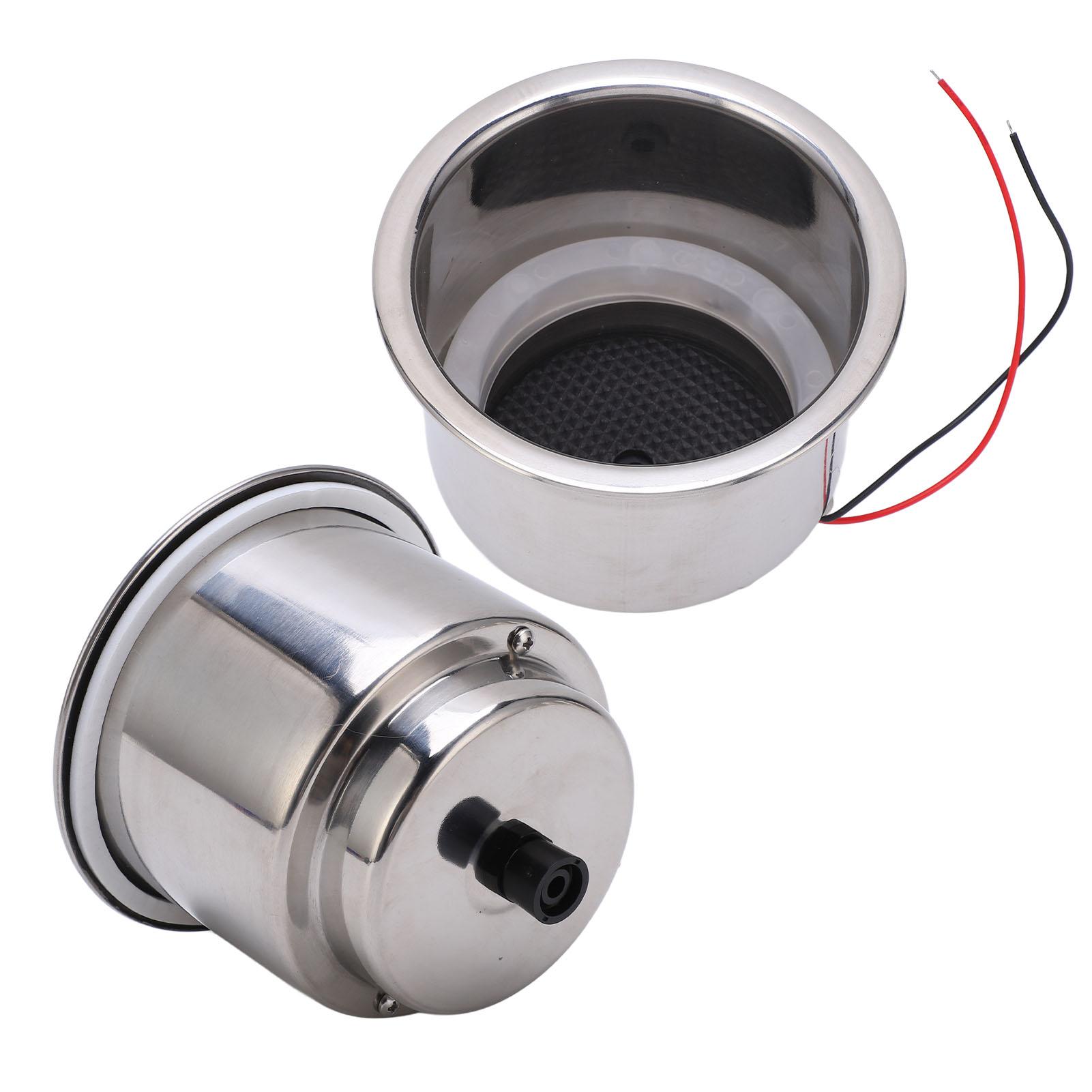 2PCS Luminous Cup Holder Insert 8 LEDs 304 Stainless Steel with Draining Hole for Marine Boat CarRed LED
2PCS Luminous Cup Holder Insert 8 LEDs 304 Stainless Steel with Draining Hole for Marine Boat CarRed LED