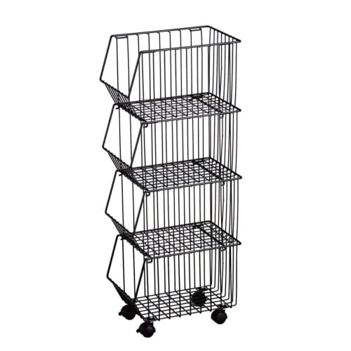 Shimomura Kihan 4-Tier Stackable Wire Storage Basket, Black, Made in Japan, 16751
Shimomura Kihan 4-Tier Stackable Wire Storage Basket, Black, Made in Japan, 16751