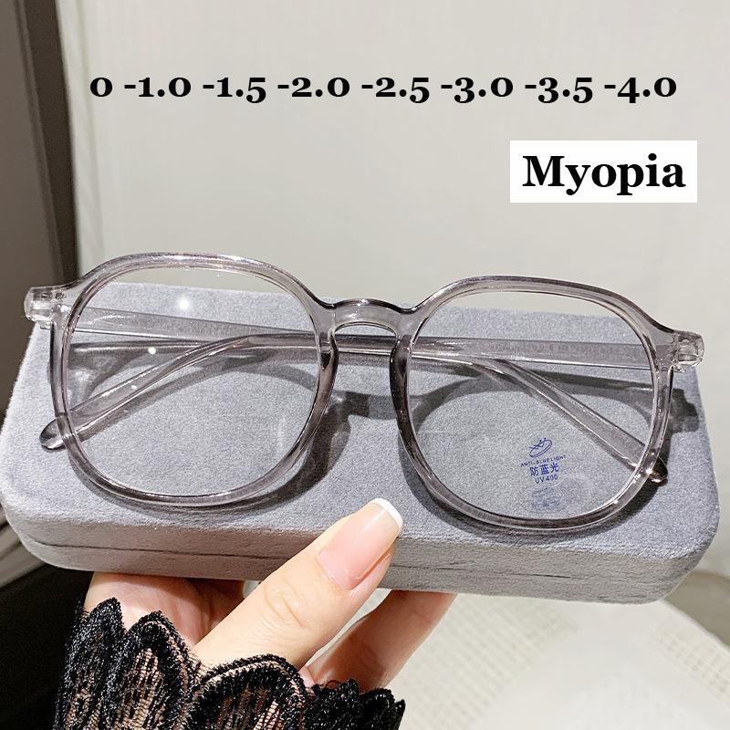 Finished Myopia Glasses for Women Men Transparent Round Frame Prescription Student Nearsighted Eyewear Ultralight Minus Glasses
Finished Myopia Glasses for Women Men Transparent Round Frame Prescription Student Nearsighted Eyewear Ultralight Minus Glasses