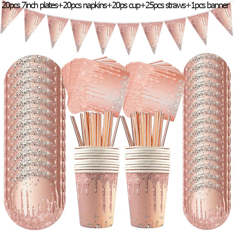 86 шт. Набор столовых приборов для дня рождения, розовое золото, украшения стола для вечеринки, тарелка, чашка, салфетка, дети, взрослые, день рождения, свадьба, декор для вечеринки
86 шт. Набор столовых приборов для дня рождения, розовое золото, украшения стола для вечеринки, тарелка, чашка, салфетка, дети, взрослые, день рождения, свадьба, декор для вечеринки