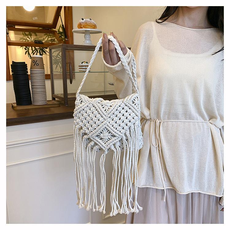 Women s messenger bag handmade bag cotton thread rope knitted fringed bag beach bag woven bag straw shoulder bag покинуть белый
Women s messenger bag handmade bag cotton thread rope knitted fringed bag beach bag woven bag straw shoulder bag покинуть белый