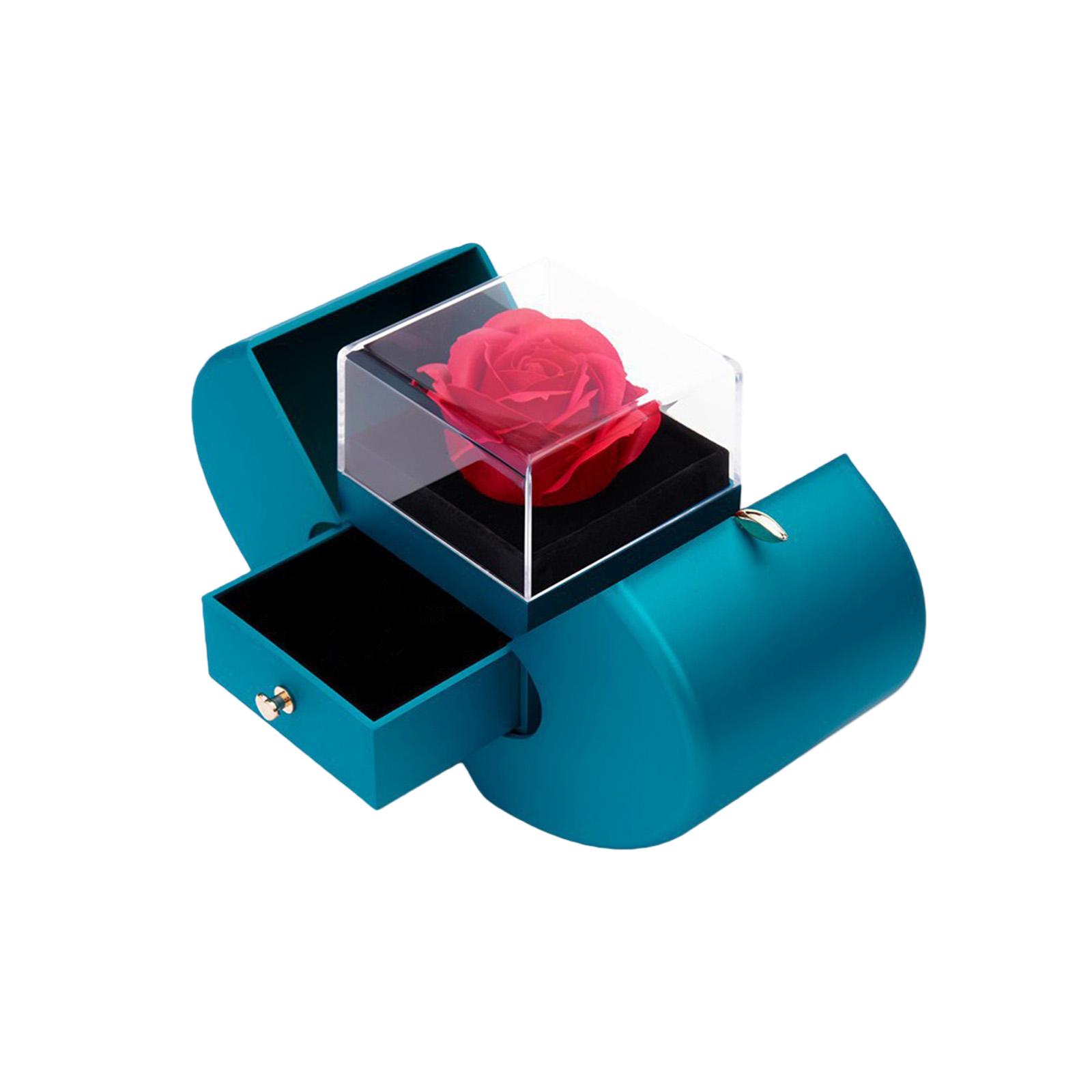 Creative Rose Jewelry Box with Drawer and Transparent Cover Gift Box with Gift Bag for Storage and Display of Rings Earrings and Small Accessories One Size синий
Creative Rose Jewelry Box with Drawer and Transparent Cover Gift Box with Gift Bag for Storage and Display of Rings Earrings and Small Accessories One Size синий