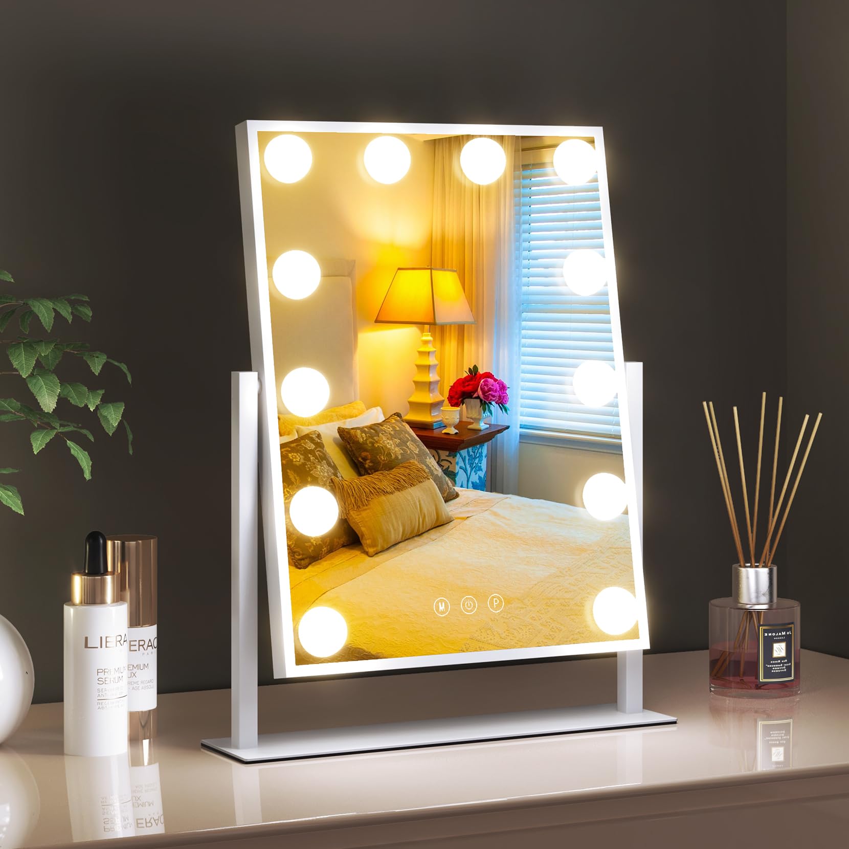 YOLEO Makeup Actress LED Hollywood 12 LED High Adjustable 3 Adjustable 360 Degree Makeup LED Tabletop Stand Includes 10x Makeup USB Actress Christmas
YOLEO Makeup Actress LED Hollywood 12 LED High Adjustable 3 Adjustable 360 Degree Makeup LED Tabletop Stand Includes 10x Makeup USB Actress Christmas