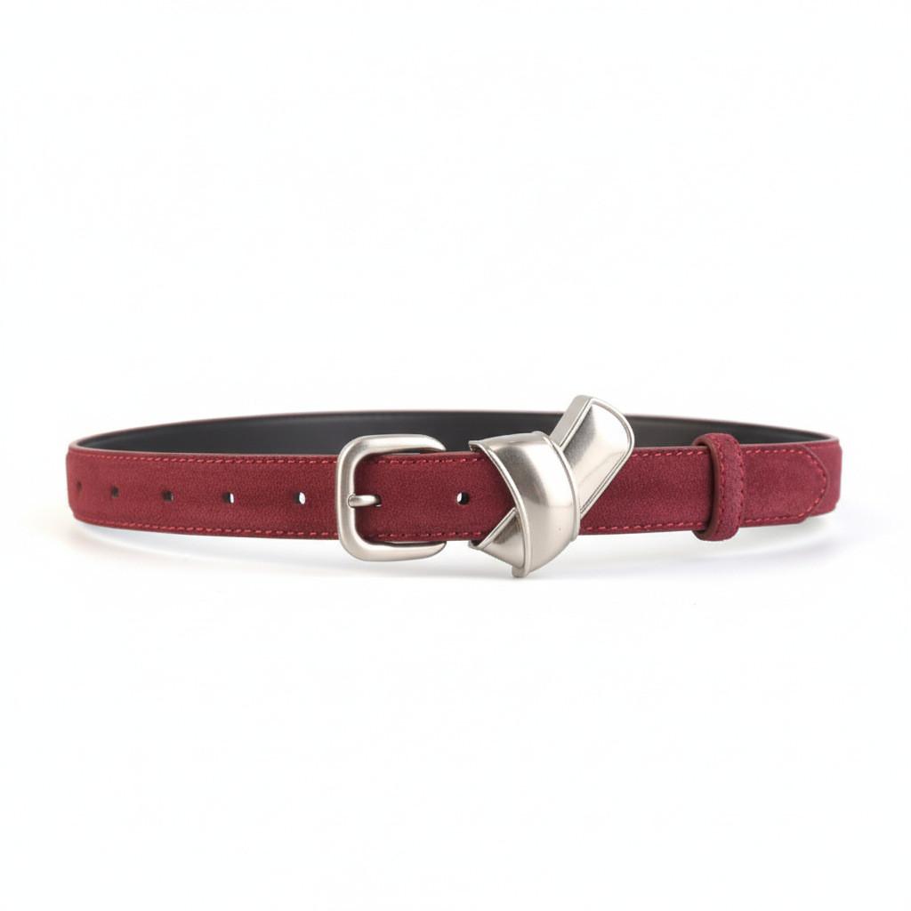 Leather Belt For Women With Irregular Design And Alloy Buckle Perfect For Casual And Office Wear AngoraRed
Leather Belt For Women With Irregular Design And Alloy Buckle Perfect For Casual And Office Wear AngoraRed