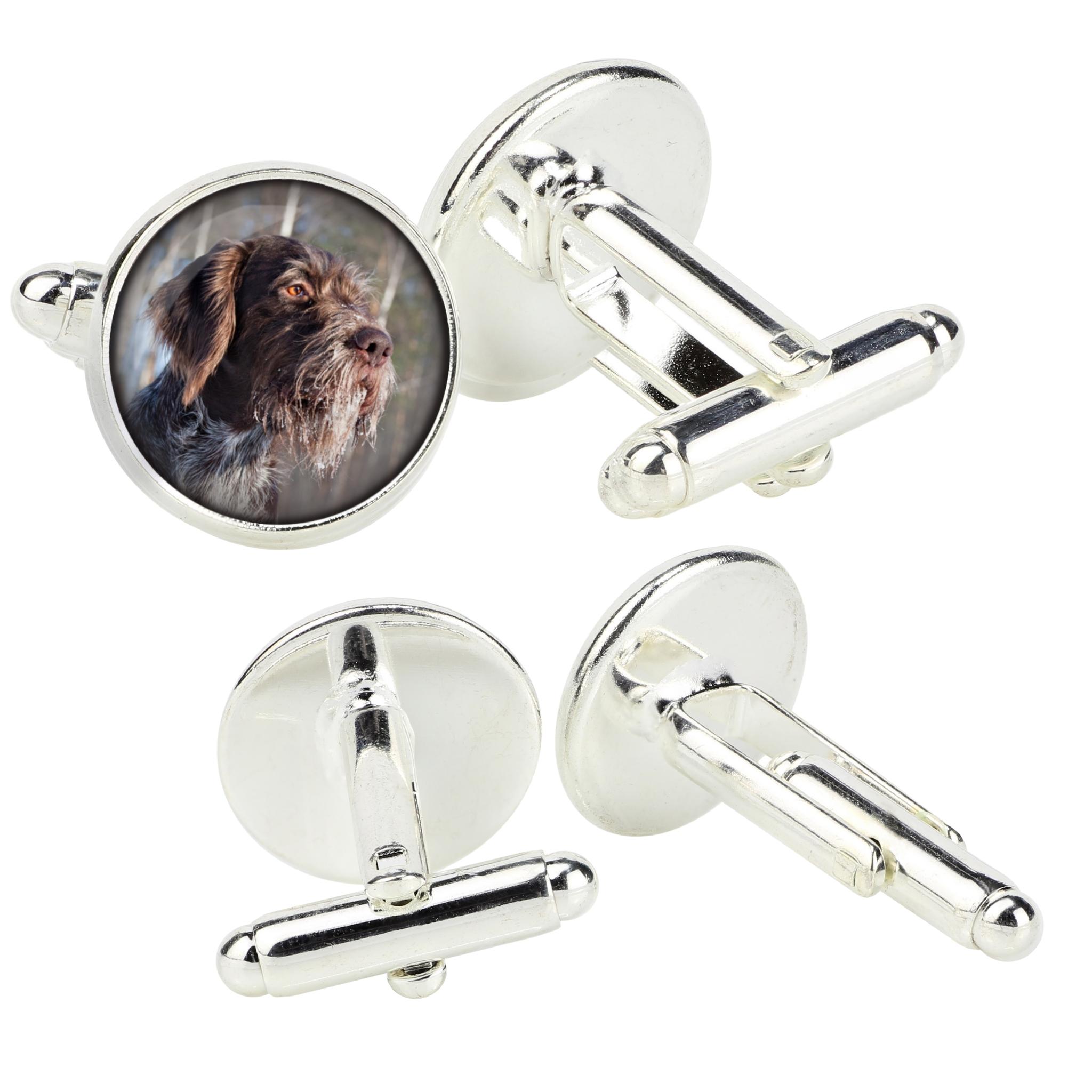 German Wirehaired Pointer - cufflinks in a box, handmade jewelry, product of the Art-Dog brand срібний
German Wirehaired Pointer - cufflinks in a box, handmade jewelry, product of the Art-Dog brand срібний