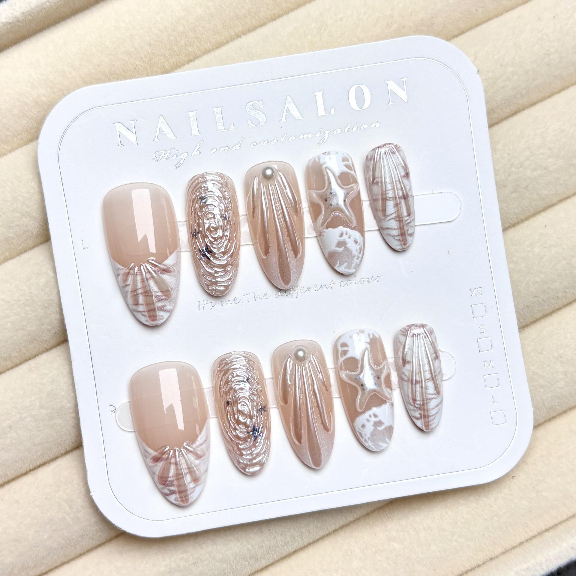 BEPAN 24pcs White Ocean Shell 3D Summer Press on Nails Starfish Fake Nails Full Cover Wearable False Nails
BEPAN 24pcs White Ocean Shell 3D Summer Press on Nails Starfish Fake Nails Full Cover Wearable False Nails
