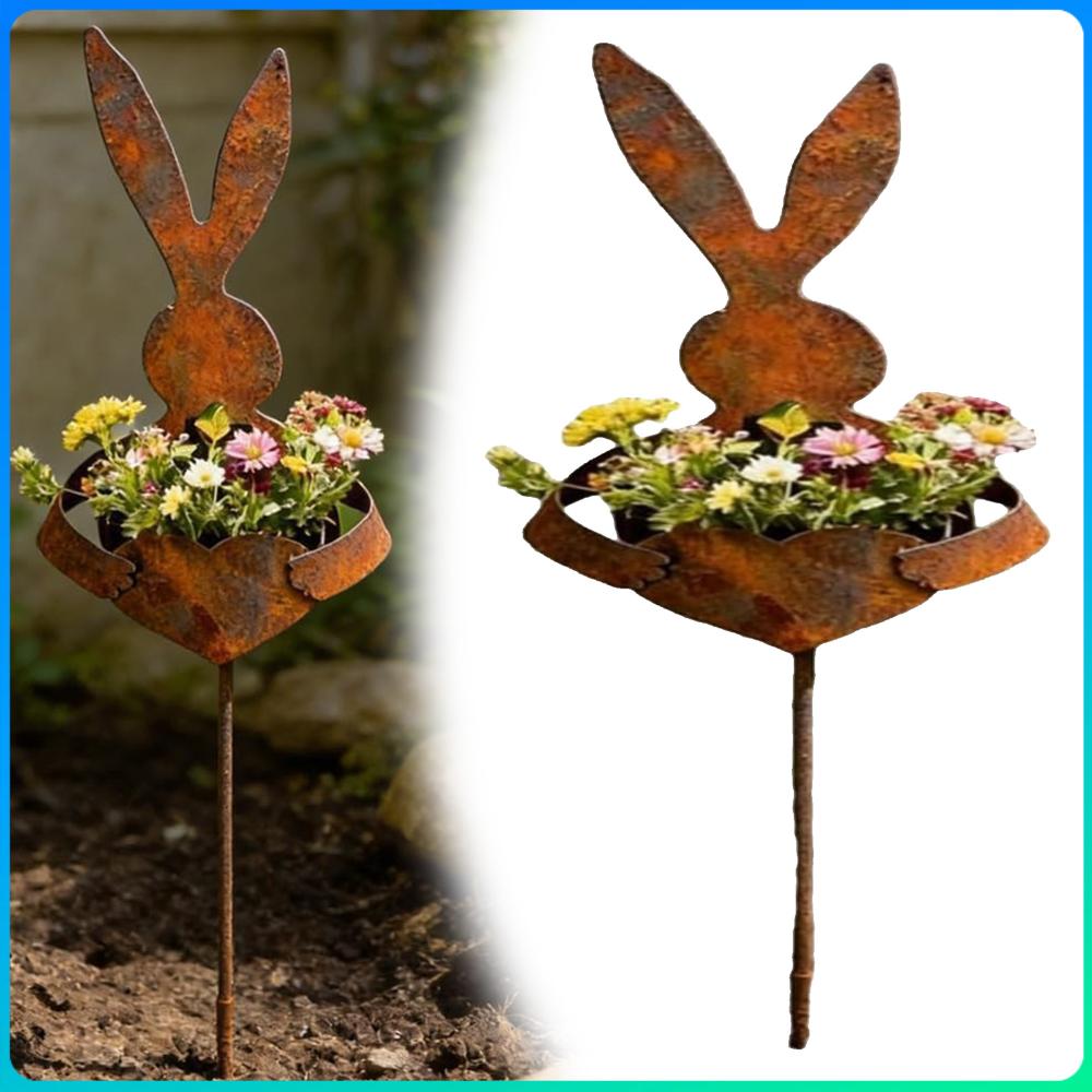 Bunny Yard Stake Plant Holder Rustic Patina Finish Rabbit Silhouette Easter Yard Stakes for Flowers Succulents Spring Display China Mainland
Bunny Yard Stake Plant Holder Rustic Patina Finish Rabbit Silhouette Easter Yard Stakes for Flowers Succulents Spring Display China Mainland