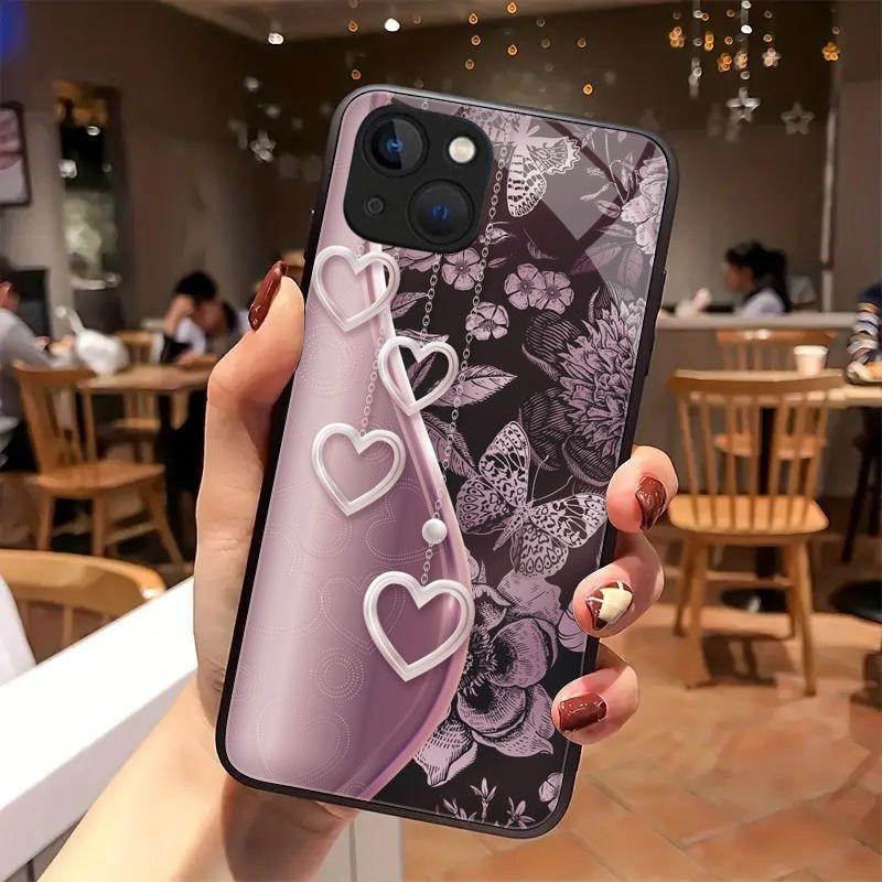 Love Heart Butterfly Pattern Tempered Glass Phone Case For iPhone 11 12 13 14 15 16 17 Pro Max 17Air 16E 7 8 Plus XR XS X Cover iPhone X
Love Heart Butterfly Pattern Tempered Glass Phone Case For iPhone 11 12 13 14 15 16 17 Pro Max 17Air 16E 7 8 Plus XR XS X Cover iPhone X