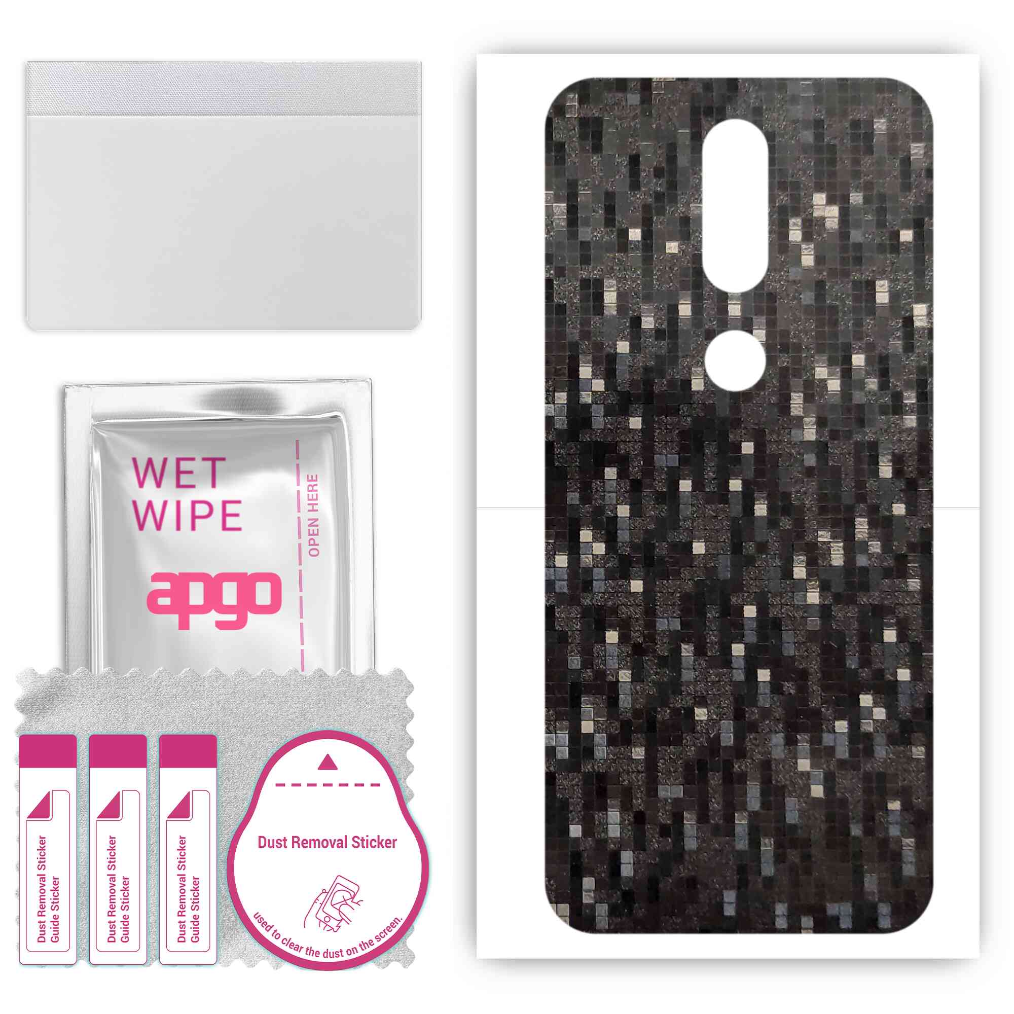 Apgo Protective Skin Sticker for the back compatible with Nokia 4.2, Wrap Film, Foil, Vinyl - Pattern Carbon Black Pixel
Apgo Protective Skin Sticker for the back compatible with Nokia 4.2, Wrap Film, Foil, Vinyl - Pattern Carbon Black Pixel