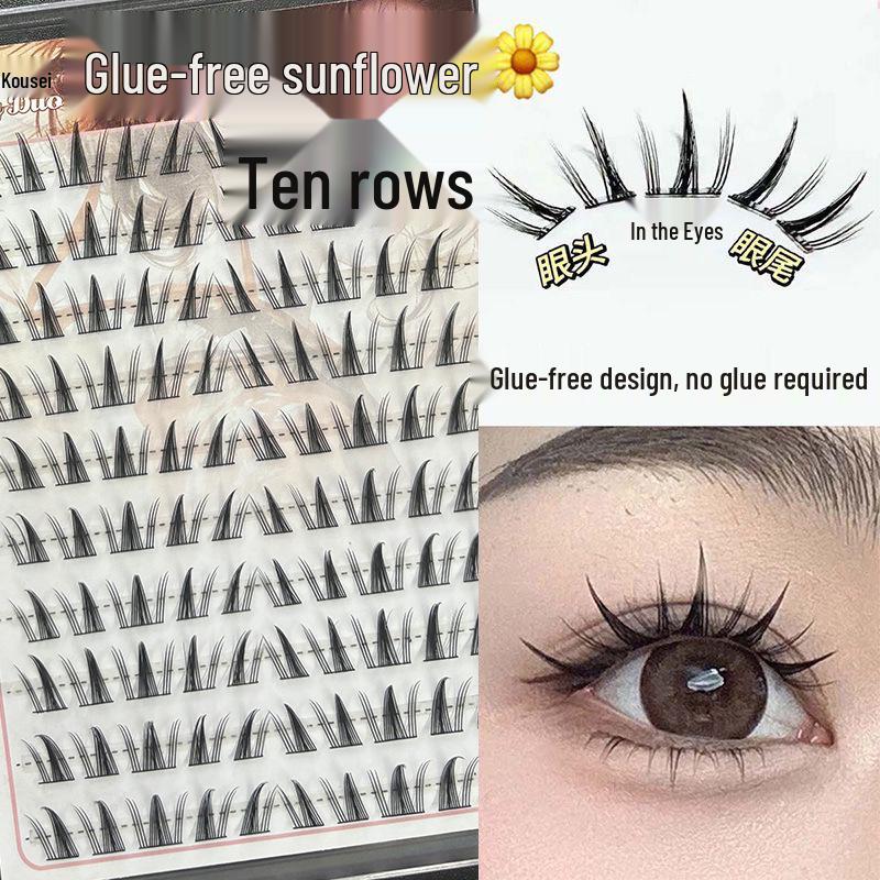 Mengduo Sunflower Natural Thick Eyelashes - Glue-Free, Easy 3-Step Application, Pure Desire Look
Mengduo Sunflower Natural Thick Eyelashes - Glue-Free, Easy 3-Step Application, Pure Desire Look