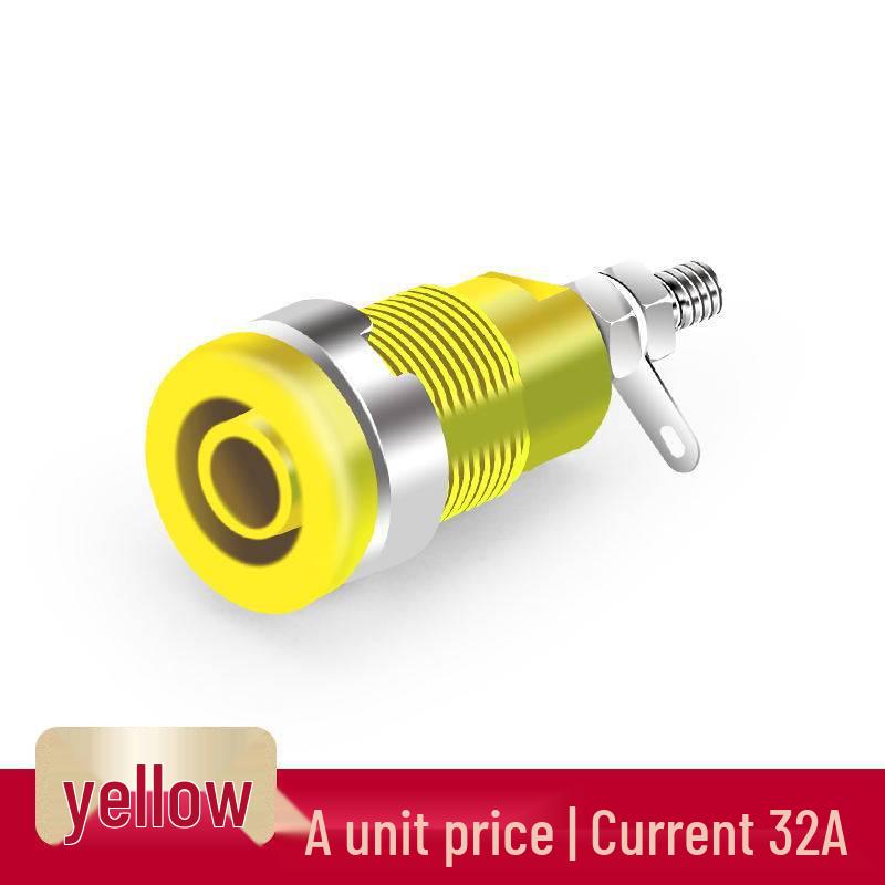 High Voltage Banana Socket Terminal, 4mm Hole, 32A Current, Panel Mount, Solder Type жовтий
High Voltage Banana Socket Terminal, 4mm Hole, 32A Current, Panel Mount, Solder Type жовтий