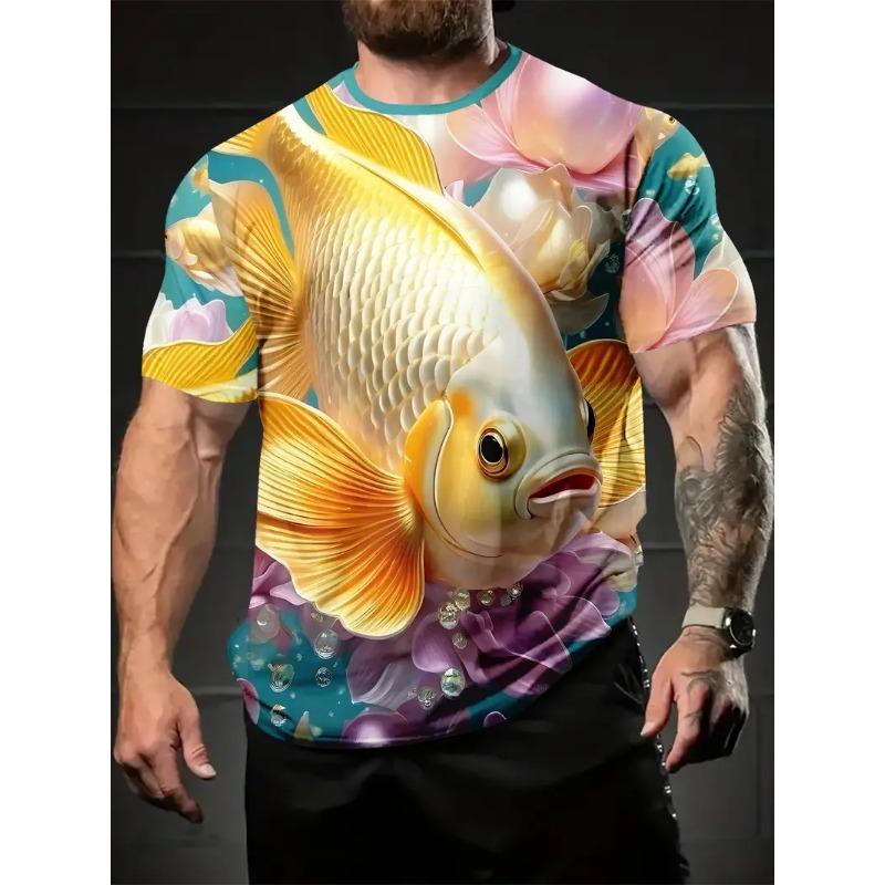Men s 3D Printed Goldfish Pattern T-shirt Digital Printed Short Sleeved T-shirt Breathable Polyester Round Neck Casual Outdoor Top XS
Men s 3D Printed Goldfish Pattern T-shirt Digital Printed Short Sleeved T-shirt Breathable Polyester Round Neck Casual Outdoor Top XS