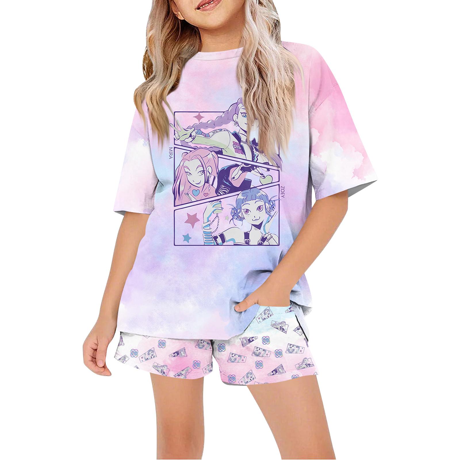 Kids Summer Sport T-Shirt And Shorts 2 Piece Outfit Tracksuit Set Short Sleeve Print Crop Tops With Clothing Set 120
Kids Summer Sport T-Shirt And Shorts 2 Piece Outfit Tracksuit Set Short Sleeve Print Crop Tops With Clothing Set 120