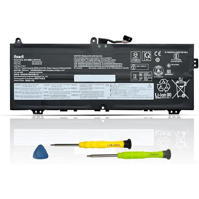 ASODI L19D4PG2 L19M4PG2 L19L4PG2 Laptop Battery Compatible with Lenovo Flex 5-1470 1570 CB-13IML Series SB10X63139 5B10X63138 7.68V 51Wh 6650mAh L19D4PG2 battery
ASODI L19D4PG2 L19M4PG2 L19L4PG2 Laptop Battery Compatible with Lenovo Flex 5-1470 1570 CB-13IML Series SB10X63139 5B10X63138 7.68V 51Wh 6650mAh L19D4PG2 battery