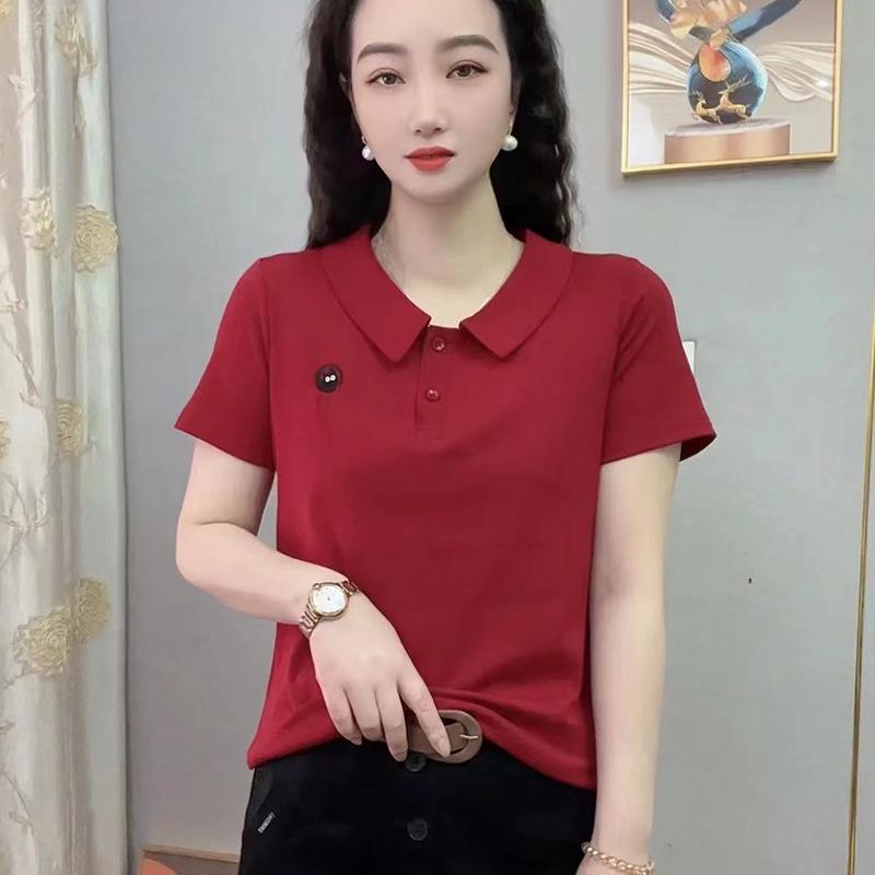 Chic Women s Cotton T-Shirt: Peter Pan Collar, Short Sleeve, Slimming Casual Summer Top 4XL (recommended 130-140 jin) красный
Chic Women s Cotton T-Shirt: Peter Pan Collar, Short Sleeve, Slimming Casual Summer Top 4XL (recommended 130-140 jin) красный