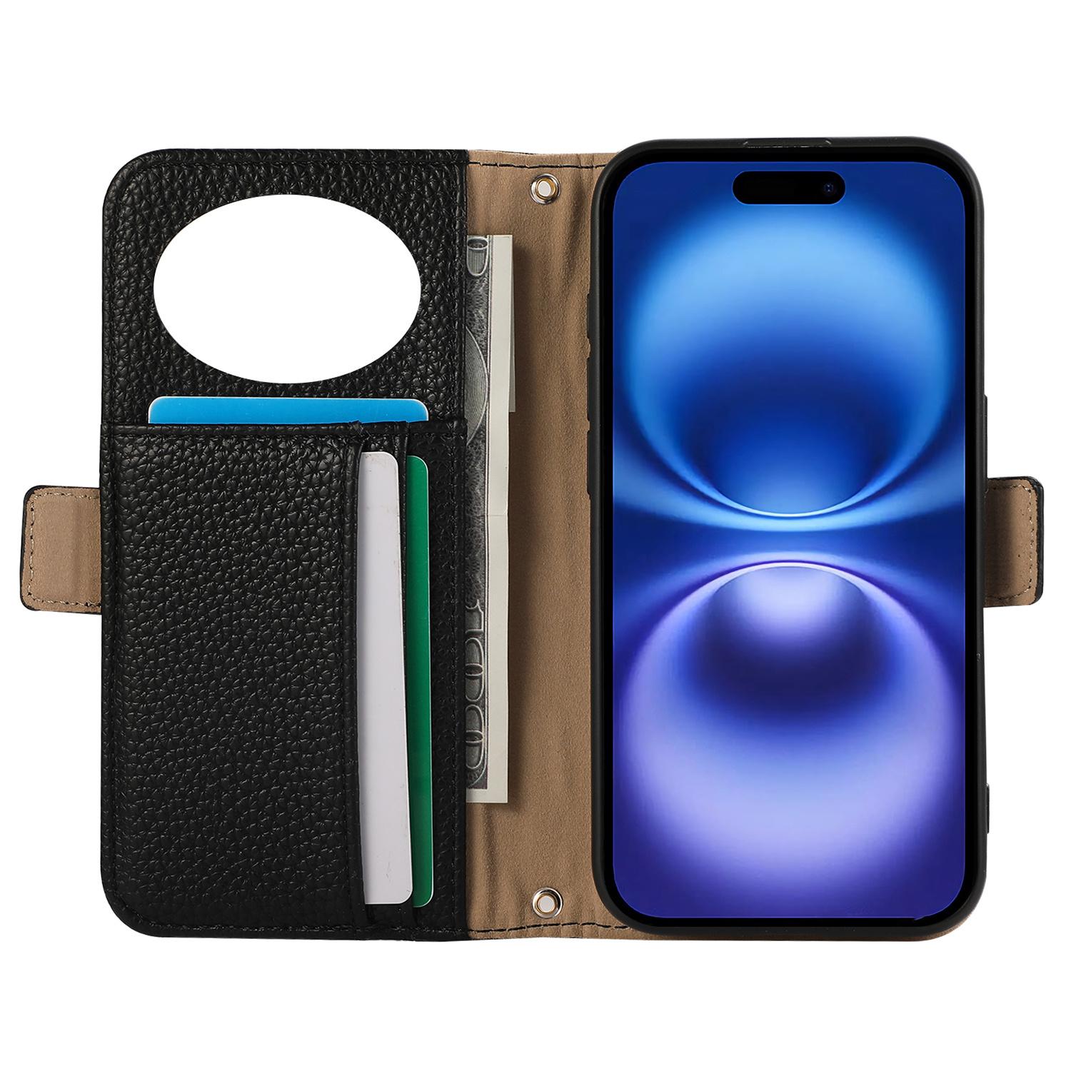 For iPhone 16 Plus Wallet Phone Case Shockproof TPU+PU Leather Flip Cover with Mirror,Strap Black
For iPhone 16 Plus Wallet Phone Case Shockproof TPU+PU Leather Flip Cover with Mirror,Strap Black