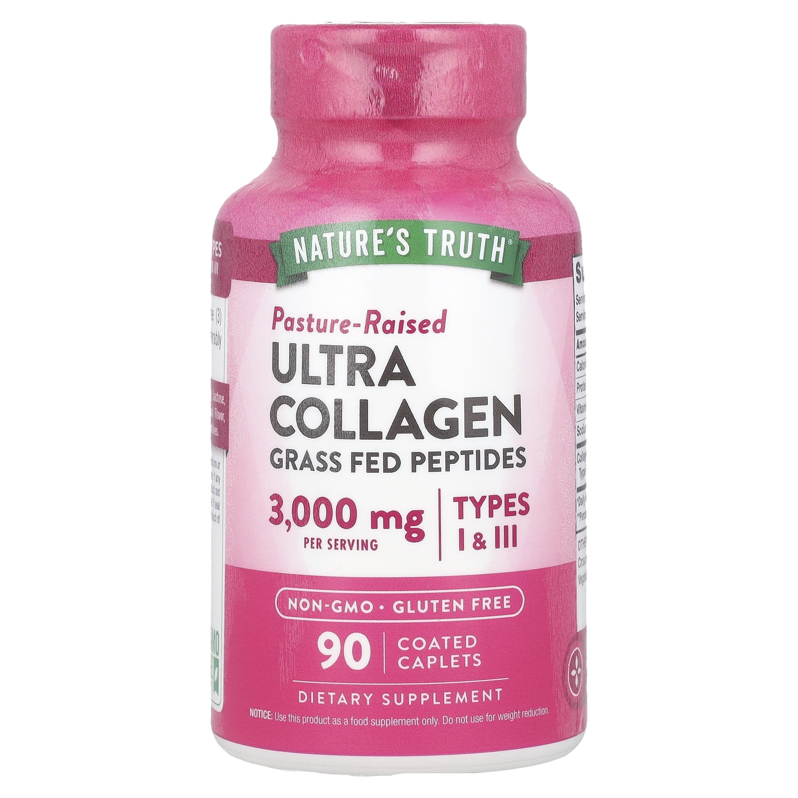 Nature S Truth, Ultra Collagen, Types I & III, 3,000Mg, Coated Tablets, 90 Tablets (1,000Mg per Tablet)
Nature S Truth, Ultra Collagen, Types I & III, 3,000Mg, Coated Tablets, 90 Tablets (1,000Mg per Tablet)