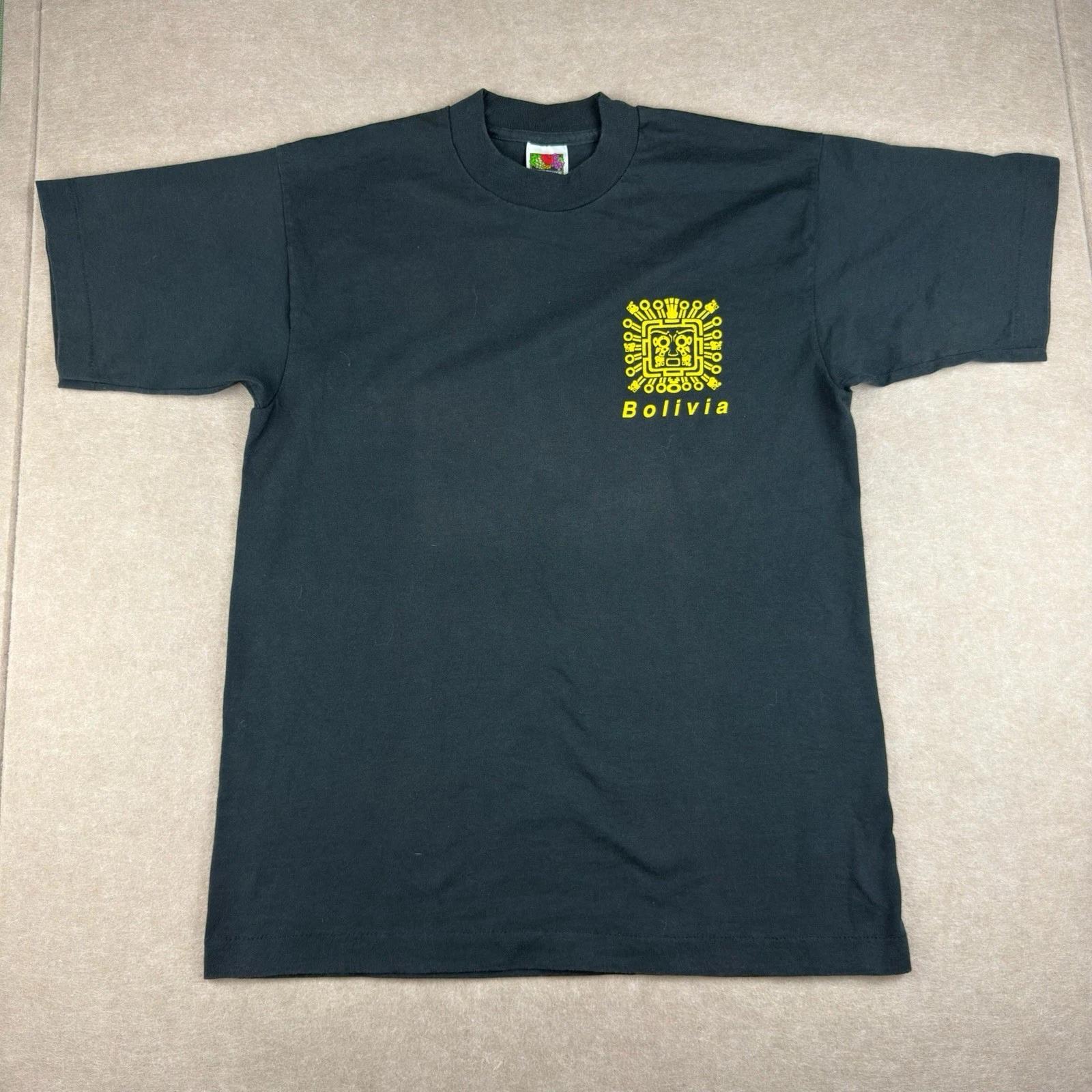 Vintage Bolivia Shirt Men M Black 1994 Solar Eclipse Sun God Single Stitch Tee XL
Vintage Bolivia Shirt Men M Black 1994 Solar Eclipse Sun God Single Stitch Tee XL