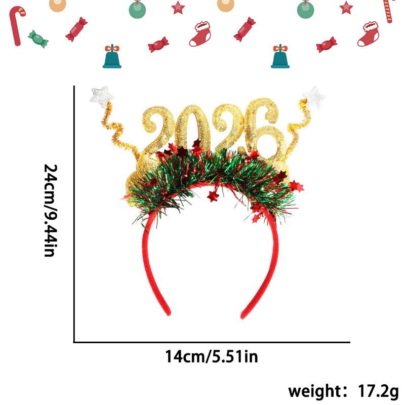 2026 Christmas Star Color Strip Headband New Year s Eve Digital Creative Party Decoration Head Buckle
2026 Christmas Star Color Strip Headband New Year s Eve Digital Creative Party Decoration Head Buckle