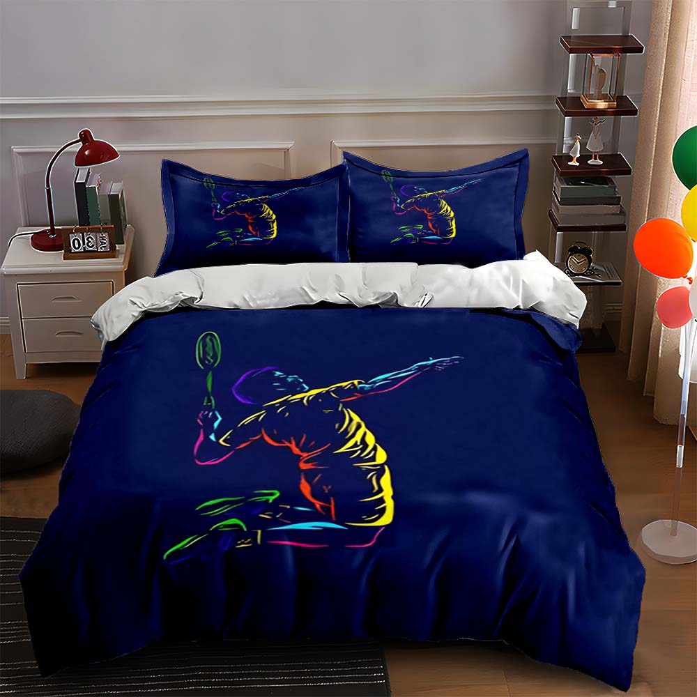 Bright badminton silhouette Bedding Duvet cover sets Duvet covers Pillowcases gifts (1 * Duvet Cover 2 * Pillowcases, without duvet insert) 135x200cm
Bright badminton silhouette Bedding Duvet cover sets Duvet covers Pillowcases gifts (1 * Duvet Cover 2 * Pillowcases, without duvet insert) 135x200cm