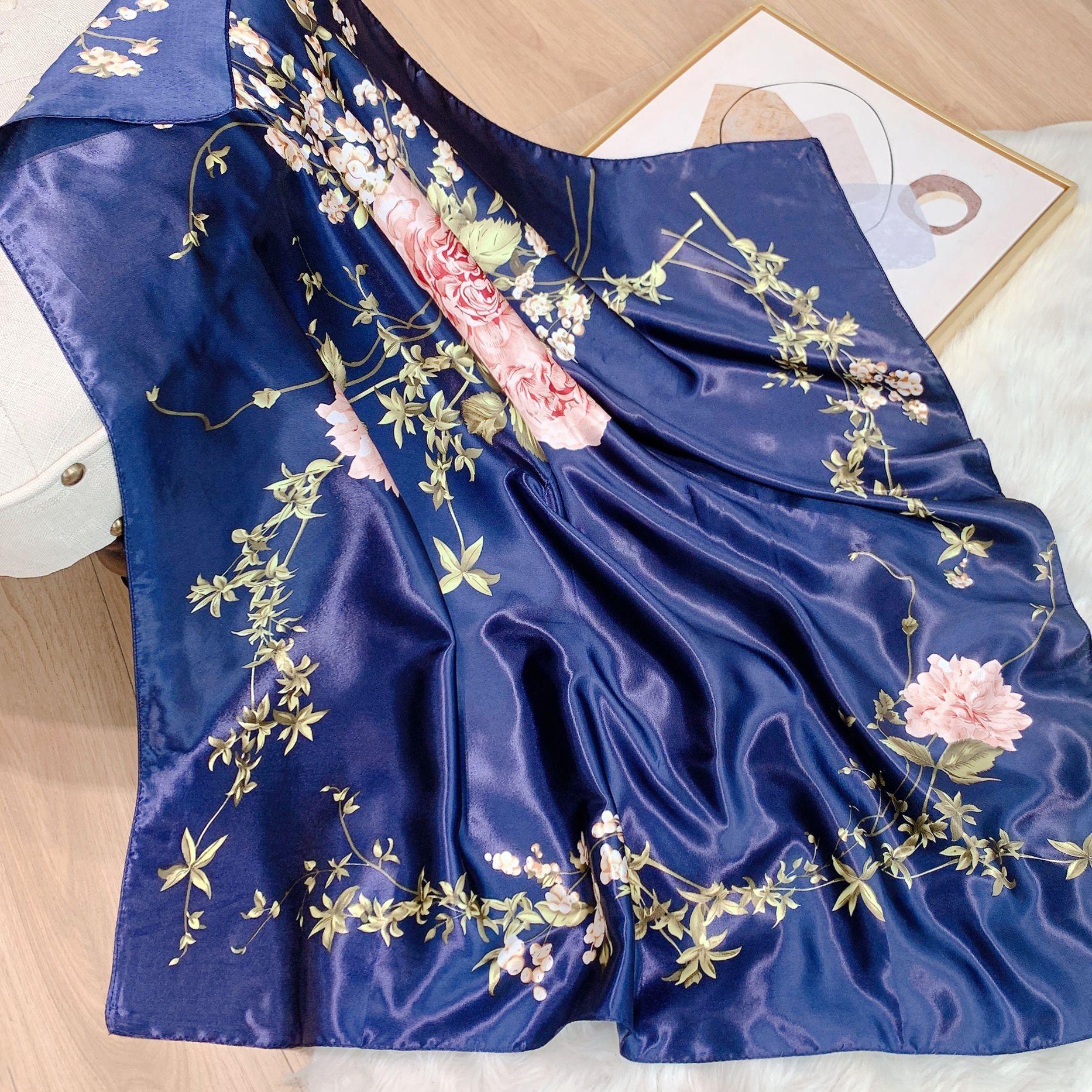 Винтажный квадратный шарф с цветами для женщин, шелковые шали, шейный платок, женский принт, повязка на голову, платок, хиджаб, повязки для волос 9090cm
Винтажный квадратный шарф с цветами для женщин, шелковые шали, шейный платок, женский принт, повязка на голову, платок, хиджаб, повязки для волос 9090cm