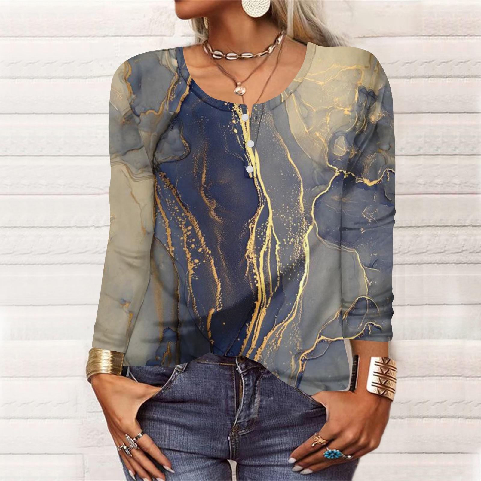 Women s New Button-Down Fashion Print Long Sleeves T-Shirt Slim Top Casual Tops XL
Women s New Button-Down Fashion Print Long Sleeves T-Shirt Slim Top Casual Tops XL