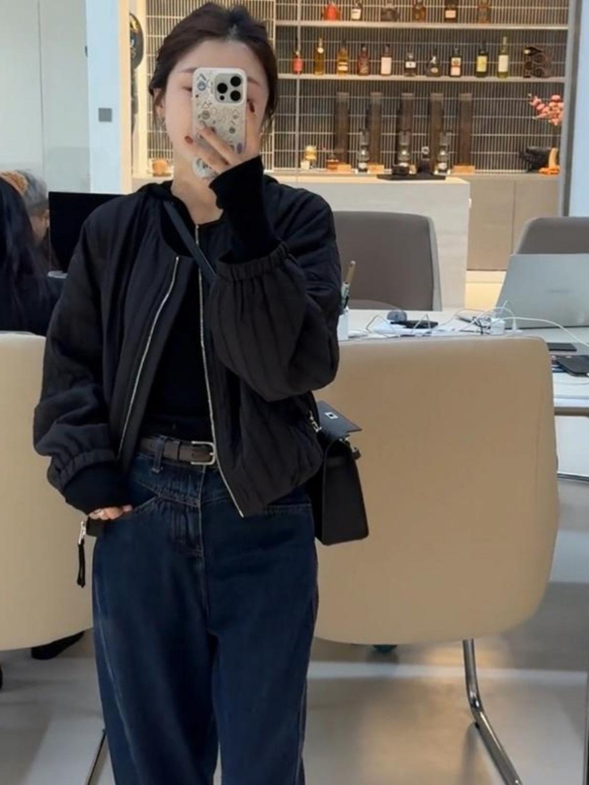 Short cotton-padded jacket for women 2025 autumn and winter casual loose small man padded jacket top for women XL чорний
Short cotton-padded jacket for women 2025 autumn and winter casual loose small man padded jacket top for women XL чорний