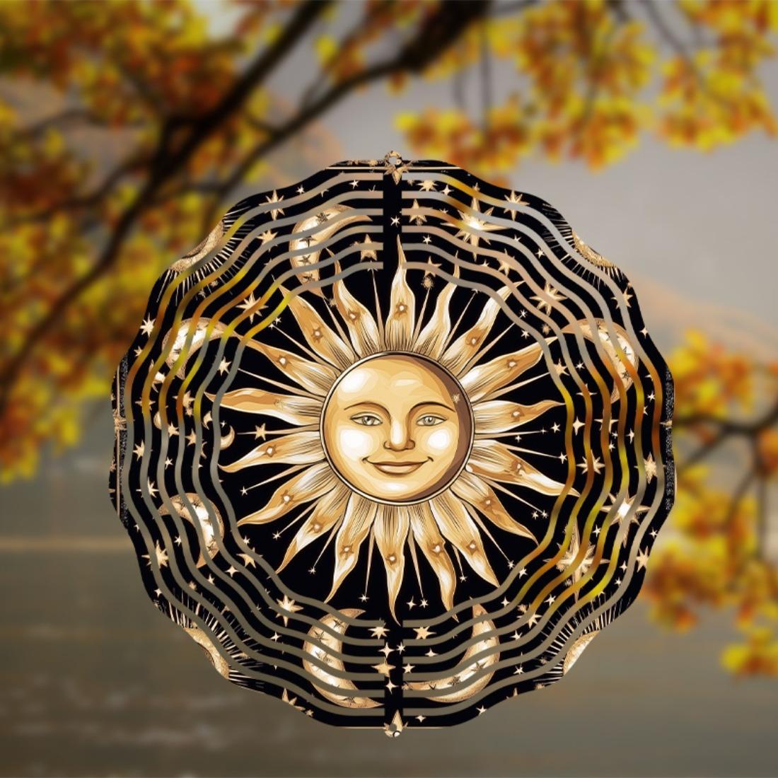Sun and Moon Metal Wind Chime, Outdoor Hanging Decor for Garden, Patio, Living Room, Office, Ideal Gift for Mother 01A
Sun and Moon Metal Wind Chime, Outdoor Hanging Decor for Garden, Patio, Living Room, Office, Ideal Gift for Mother 01A