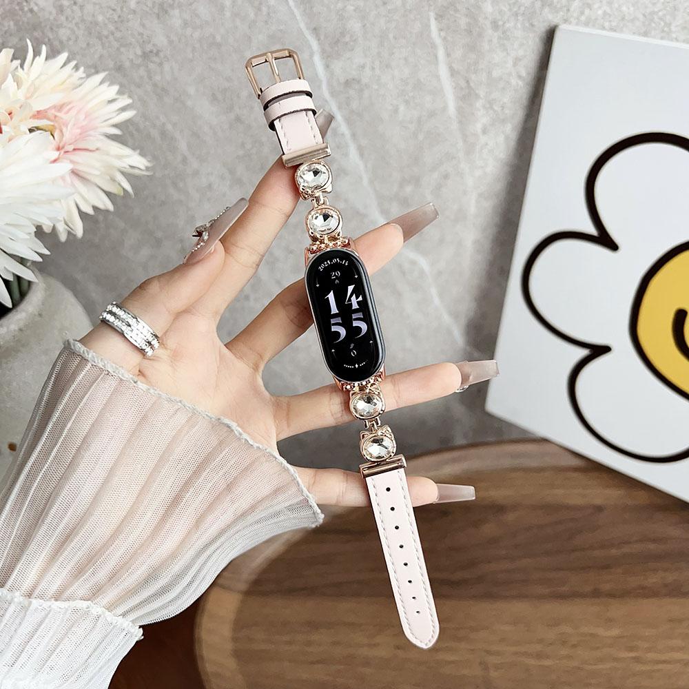 Mi Band 8/9/10 Strap Dressy Leather with Metal Bracelet for Xiaomi Smart Band 9 Wristband Replacement for Women світло-рожевий колір
Mi Band 8/9/10 Strap Dressy Leather with Metal Bracelet for Xiaomi Smart Band 9 Wristband Replacement for Women світло-рожевий колір