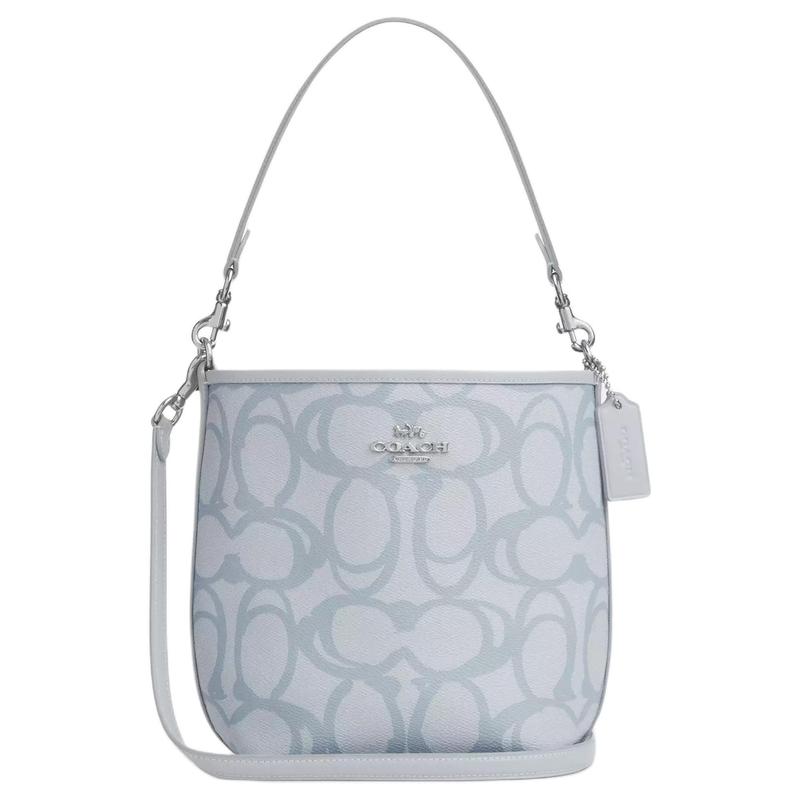 COACH City Bucket 17 Silver Metallic Logo Sign Removable Shoulder Strap Coated Canvas Bucket Bag Shoulder Bag Small Women s Ice Blue синій
COACH City Bucket 17 Silver Metallic Logo Sign Removable Shoulder Strap Coated Canvas Bucket Bag Shoulder Bag Small Women s Ice Blue синій