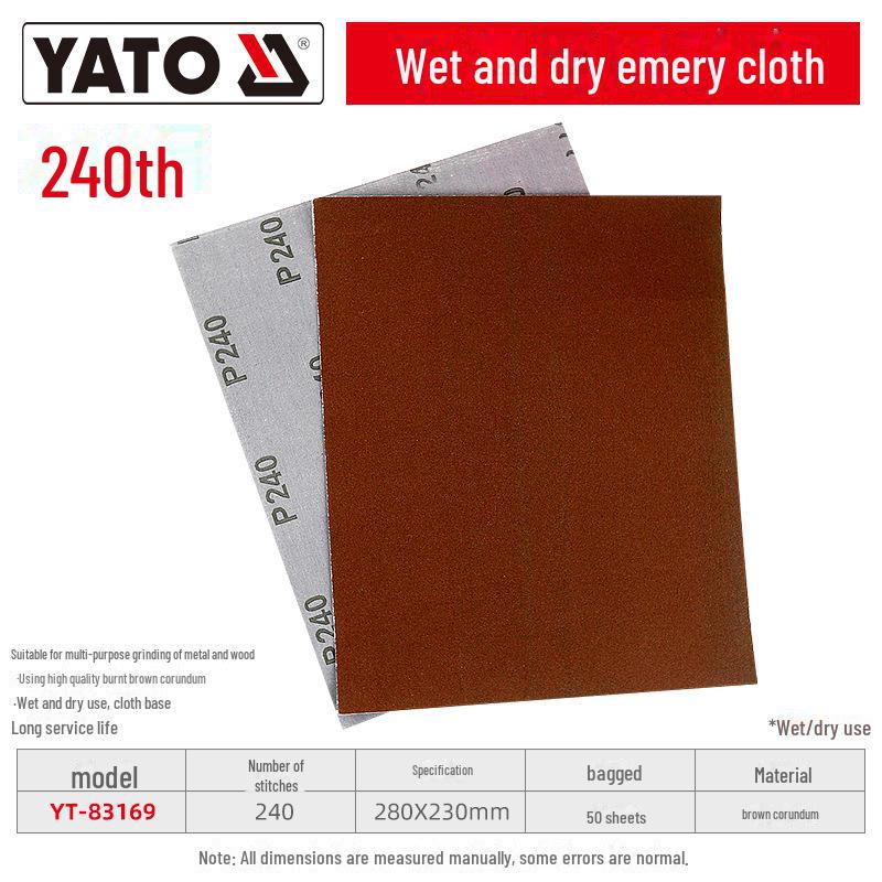 YATO Двусторонний промышленный блок из наждачной бумаги для мокрой и сухой шлифовки, зернистость 36-240, грубый и мелкий для шлифовки и полировки.
YATO Двусторонний промышленный блок из наждачной бумаги для мокрой и сухой шлифовки, зернистость 36-240, грубый и мелкий для шлифовки и полировки.