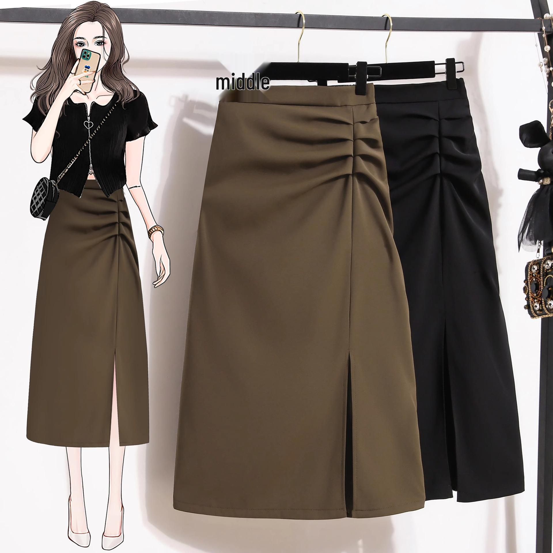 Women s High-Waist Black Drape Skirt with Slit - Mid-Length, Slim Fit for Spring and Autumn 2024 XL
Women s High-Waist Black Drape Skirt with Slit - Mid-Length, Slim Fit for Spring and Autumn 2024 XL