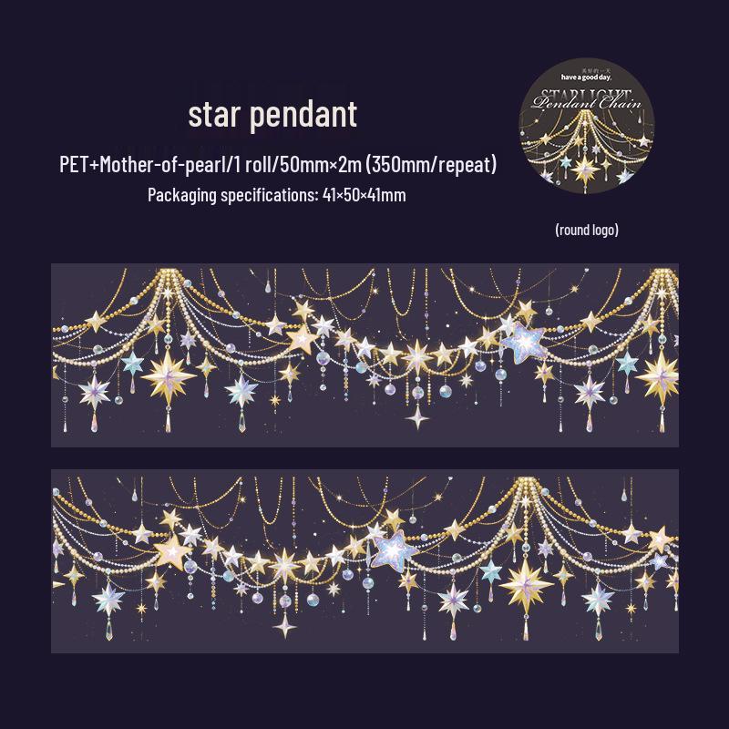 Starry Chain Decorative PET Tape: 6 Styles for Journaling
Starry Chain Decorative PET Tape: 6 Styles for Journaling