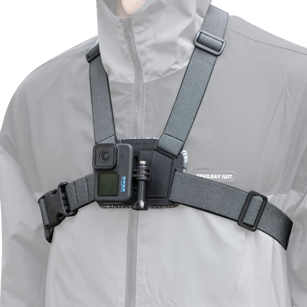 SUREWO Adjustable Chest Strap Mount Compatible with GoPro Hero DJI Osmo Action Insta 360 ONE R and Most Action Cameras 13/12/11/10/9/8/7/6/5 Black,
SUREWO Adjustable Chest Strap Mount Compatible with GoPro Hero DJI Osmo Action Insta 360 ONE R and Most Action Cameras 13/12/11/10/9/8/7/6/5 Black,