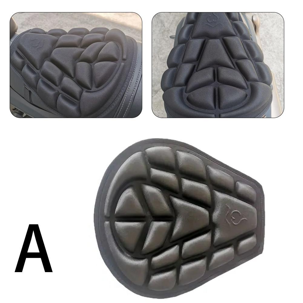 Универсальный чехол для мотоцикла, 3D-подушка для сиденья мотоцикла, противоскользящее амортизирующее сиденье, подушка для сиденья мотоцикла чёрный